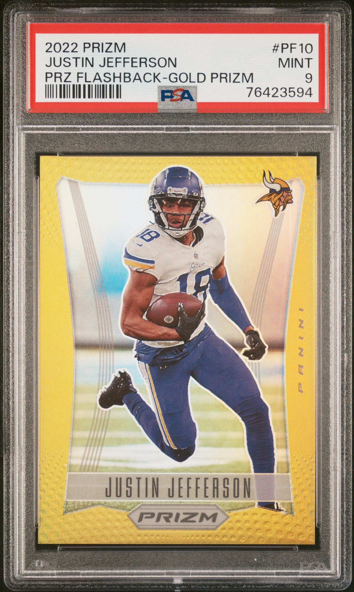 2022 Panini Prizm Prizm Flashback Justin Jefferson #PF10 PSA 9