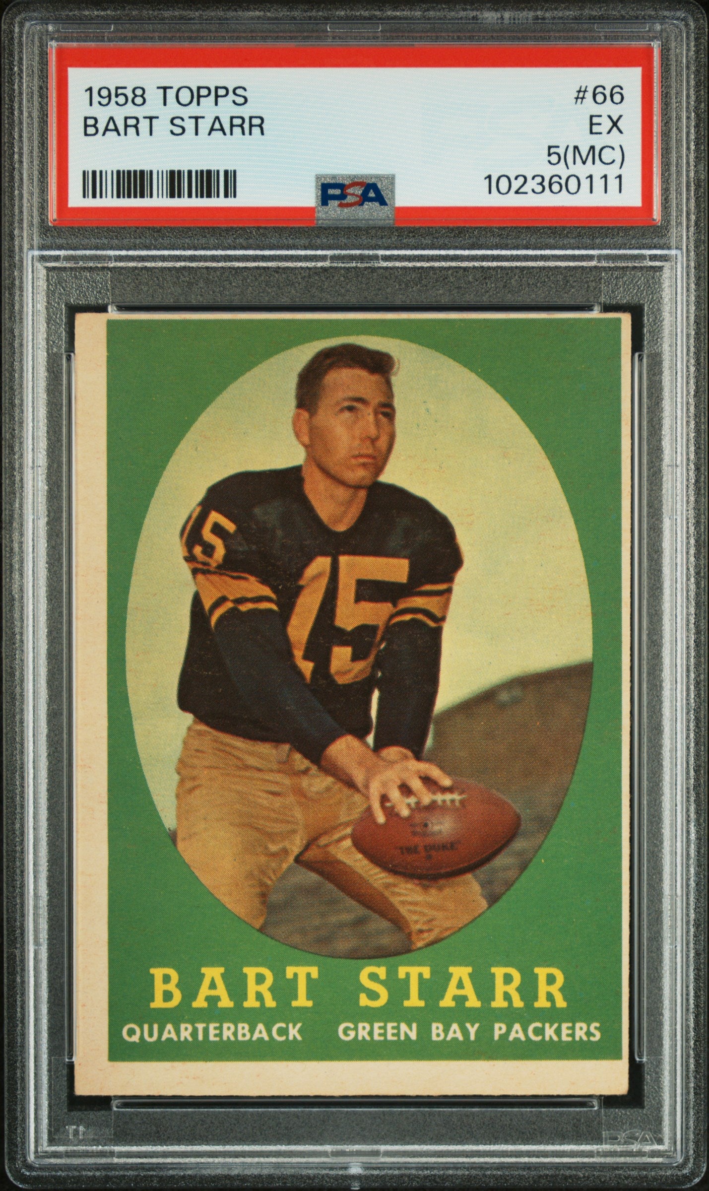 1958 Topps Bart Starr #66 MC PSA 5