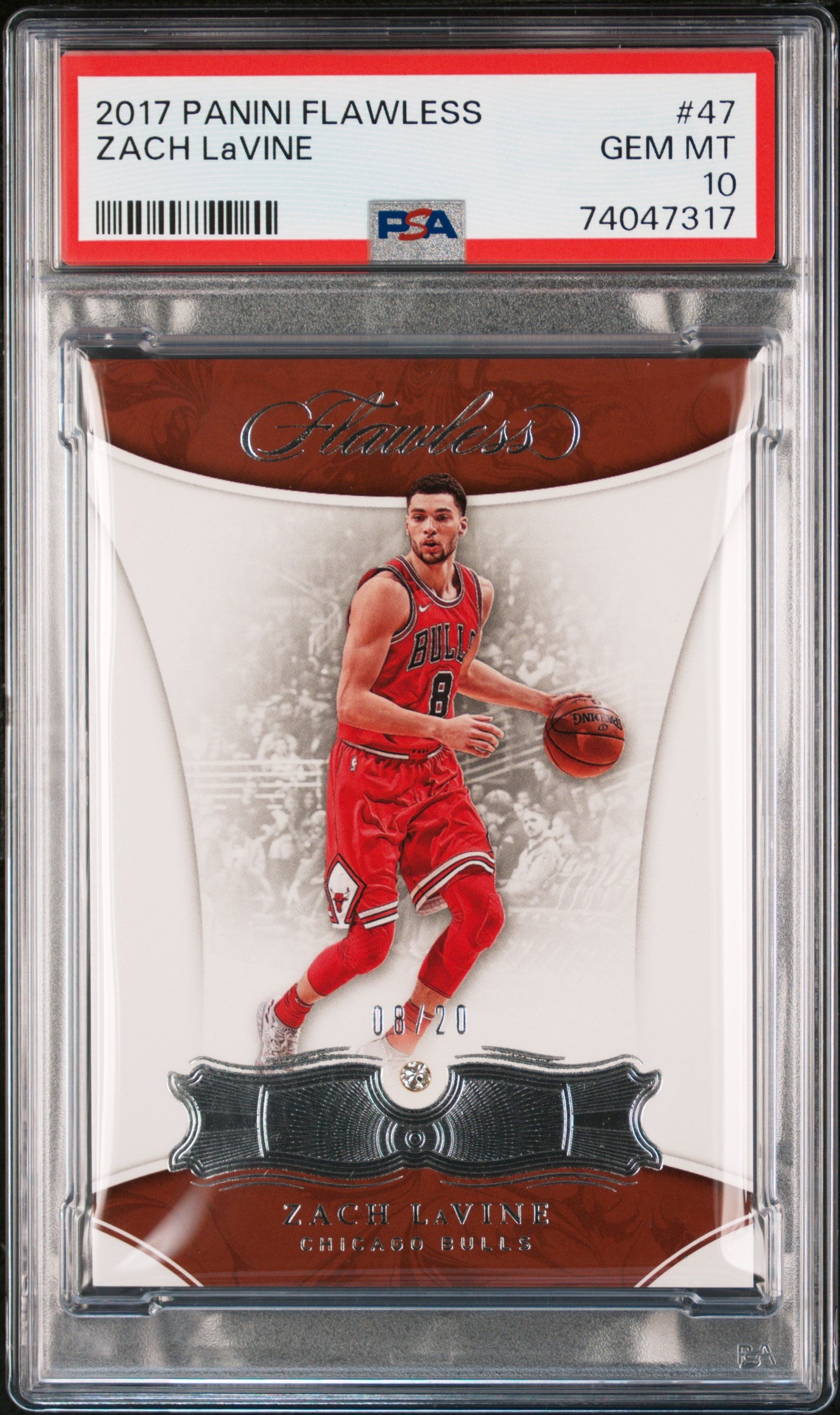 2017 Panini Flawless Zach Lavine #47 PSA 10