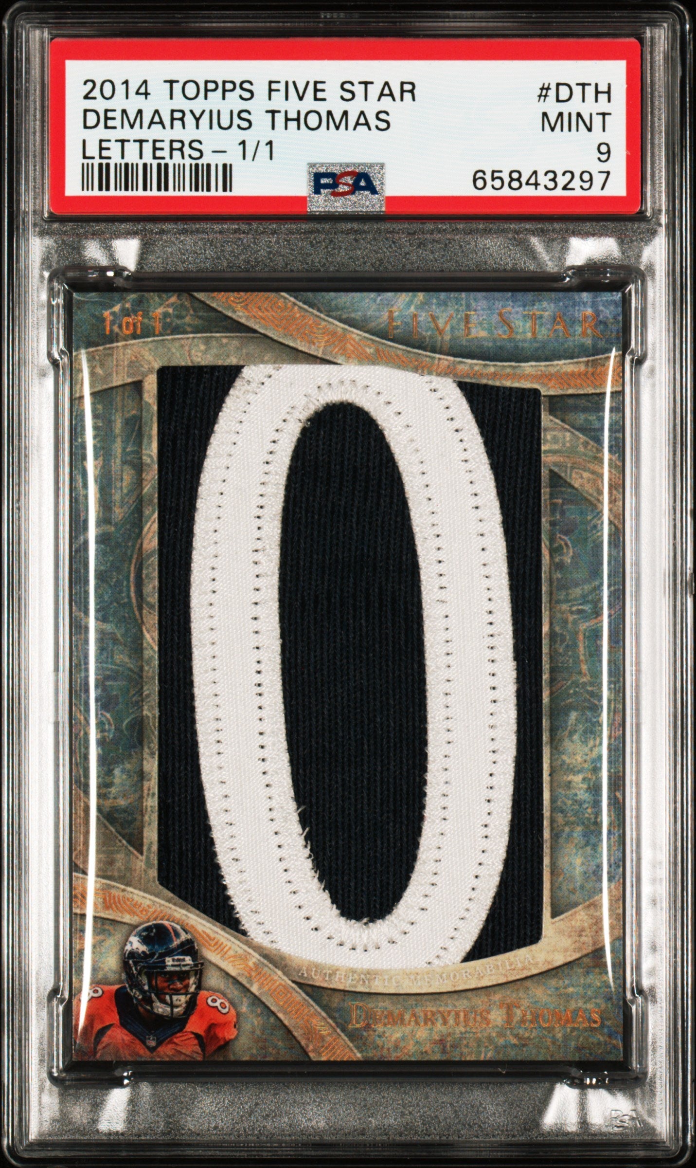 2014 Topps Five Star Letters Demaryius Thomas #DTH 1 1 PSA 9