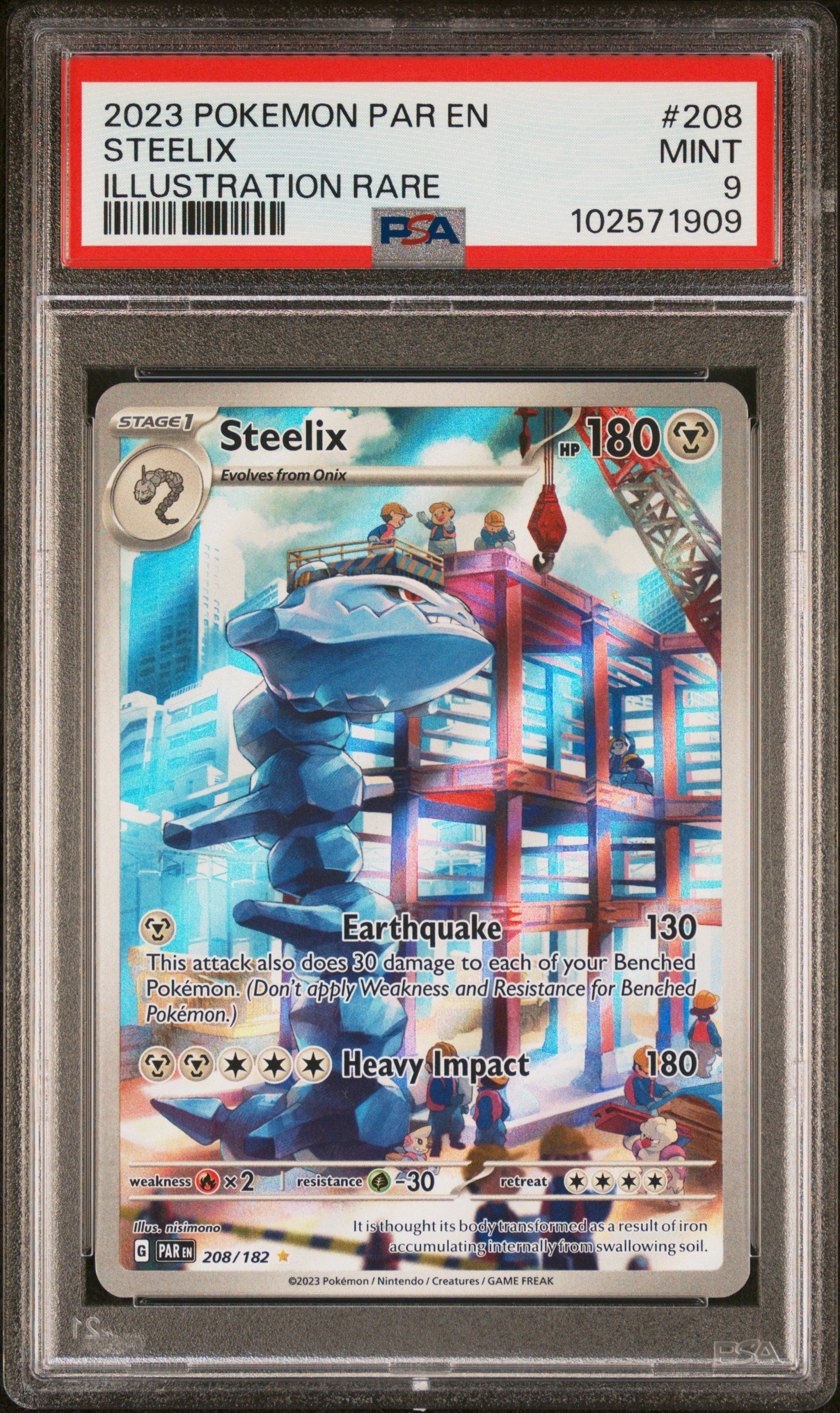 PokéMon TCG Steelix #208 Illustration Rare PSA 9