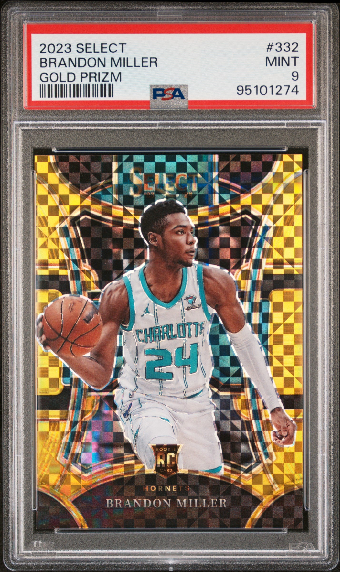 2023 Panini Select Brandon Miller #332 PSA 9