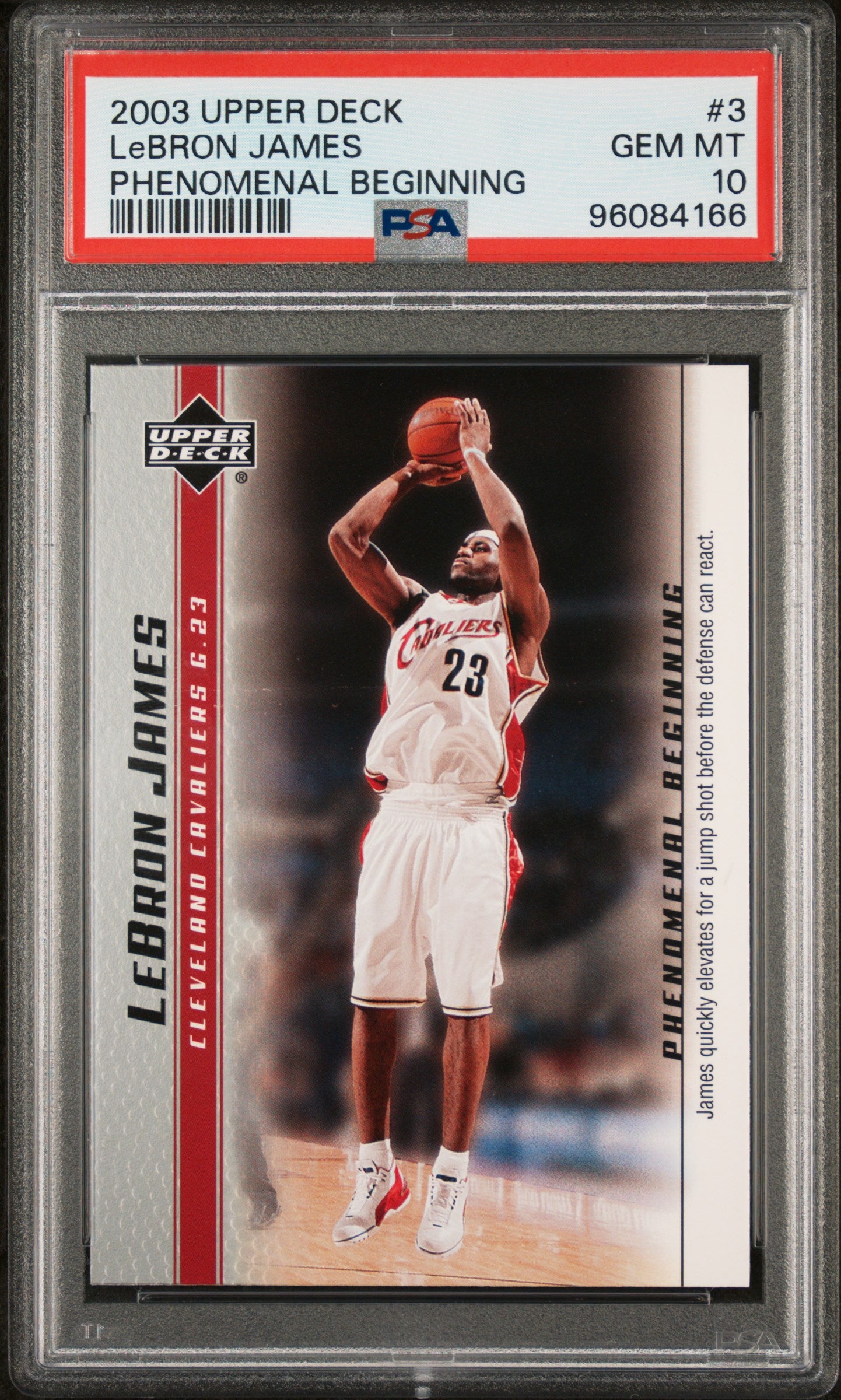 2003 Upper Deck LeBron James Phenomenal Beginnings LeBron James #3 PSA 10