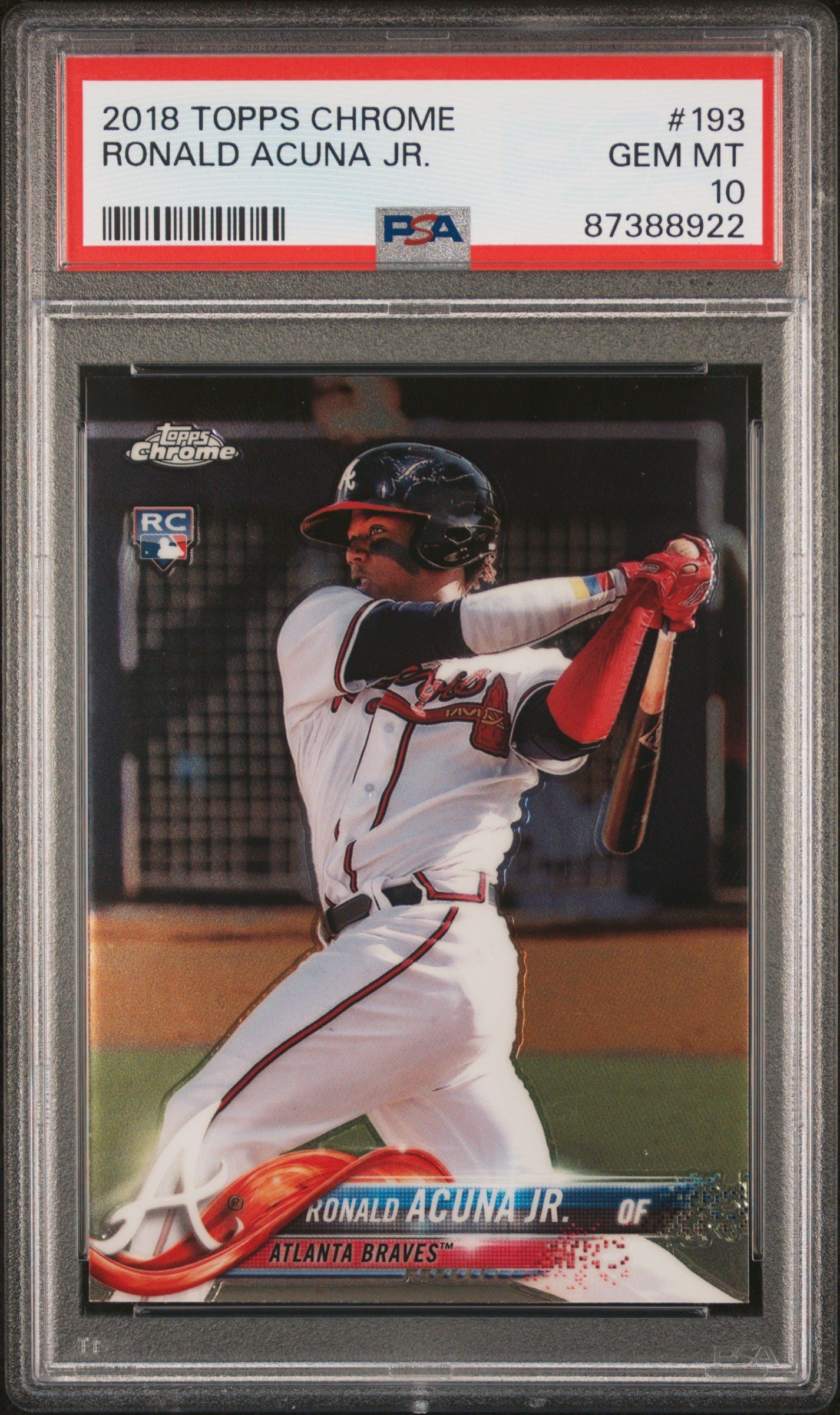 2018 Topps Chrome Ronald Acuna JR. #193 PSA 10