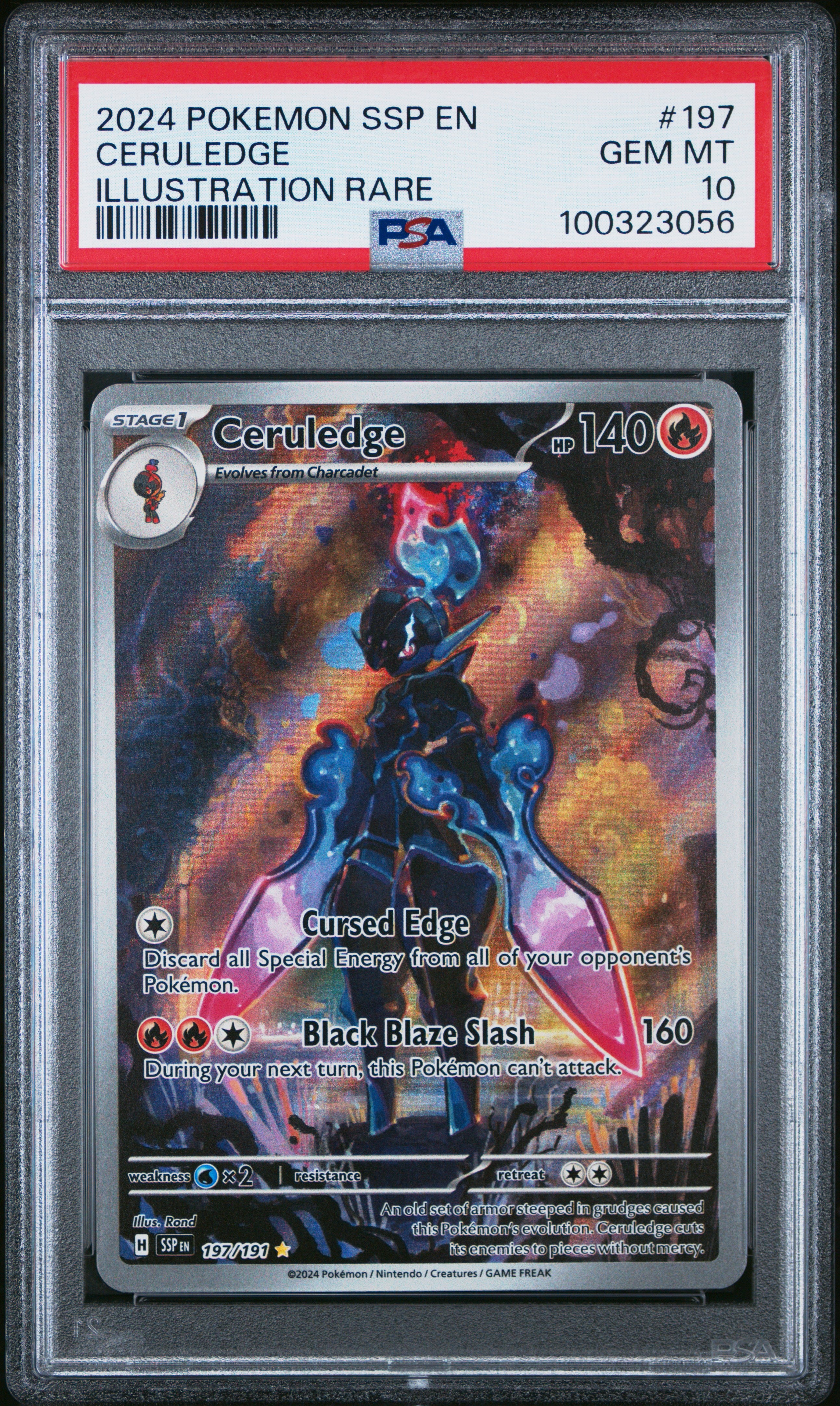 PokéMon TCG Ceruledge #197 Illustration Rare PSA 10