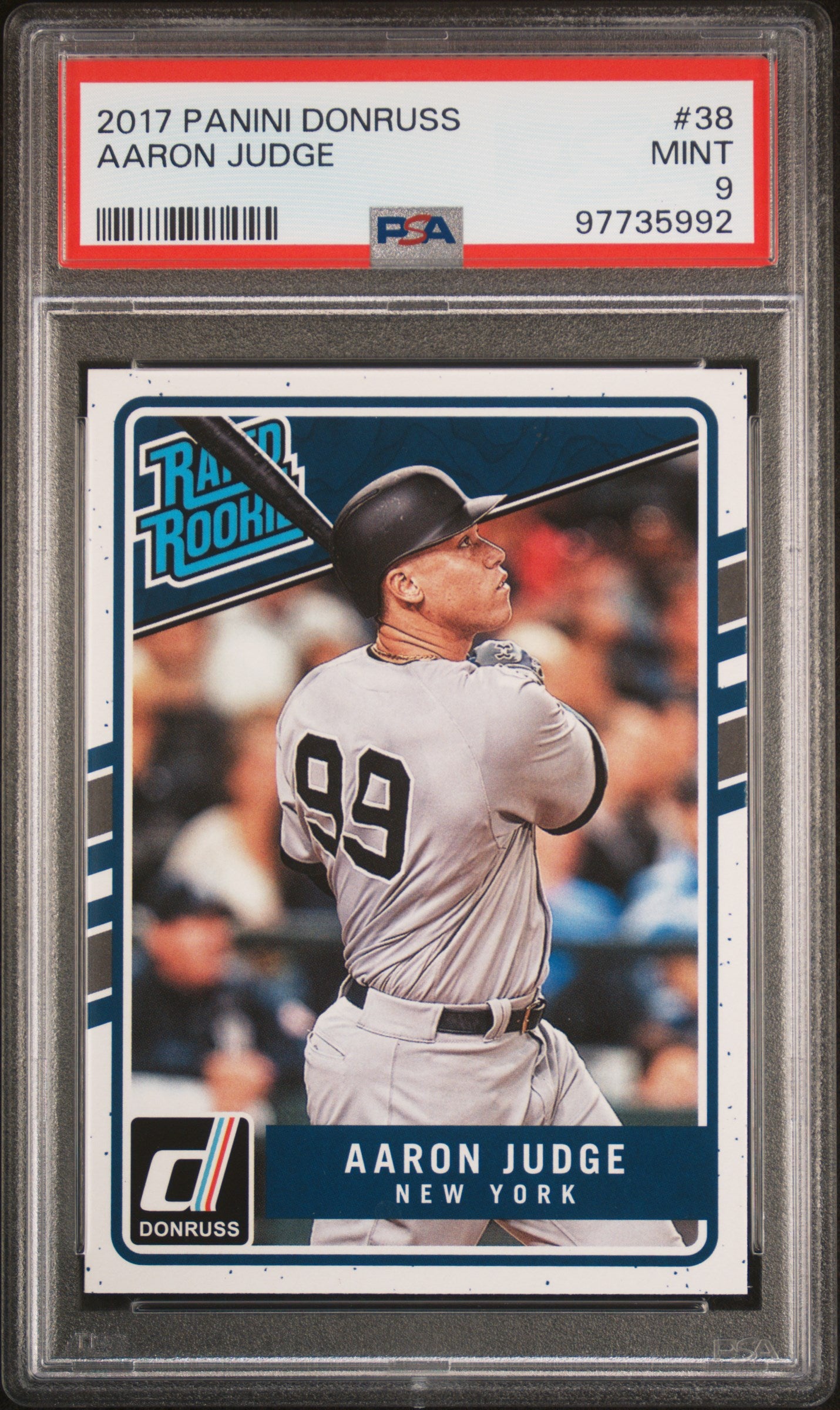 2017 Panini Donruss Aaron Judge #38 PSA 9