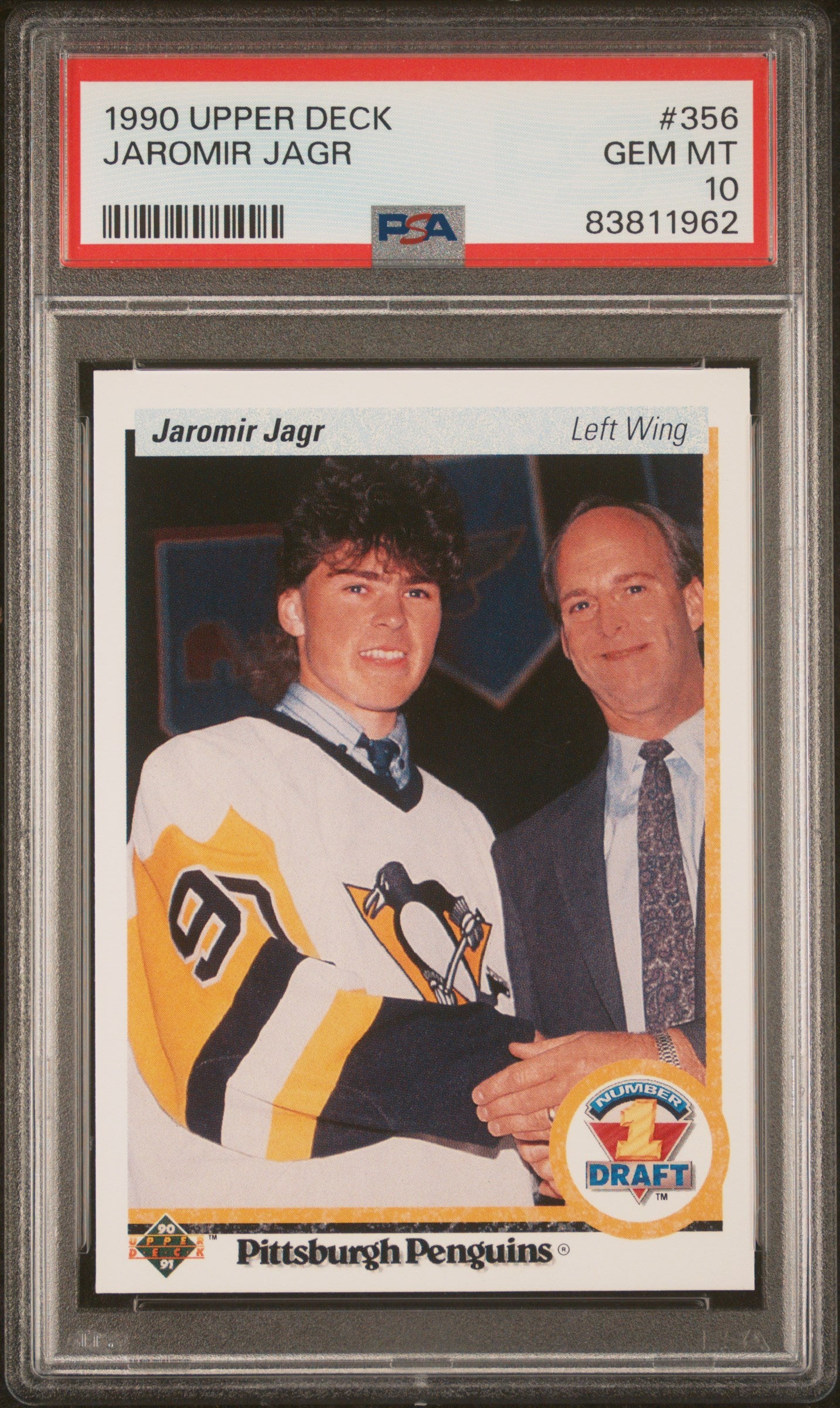 1990 Upper Deck Jaromir Jagr #356 PSA 10