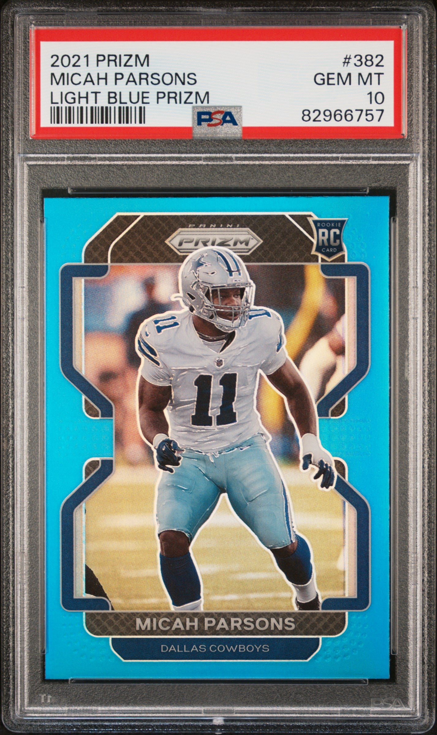 2021 Panini Prizm Micah Parsons #382 Light Blue PSA 10