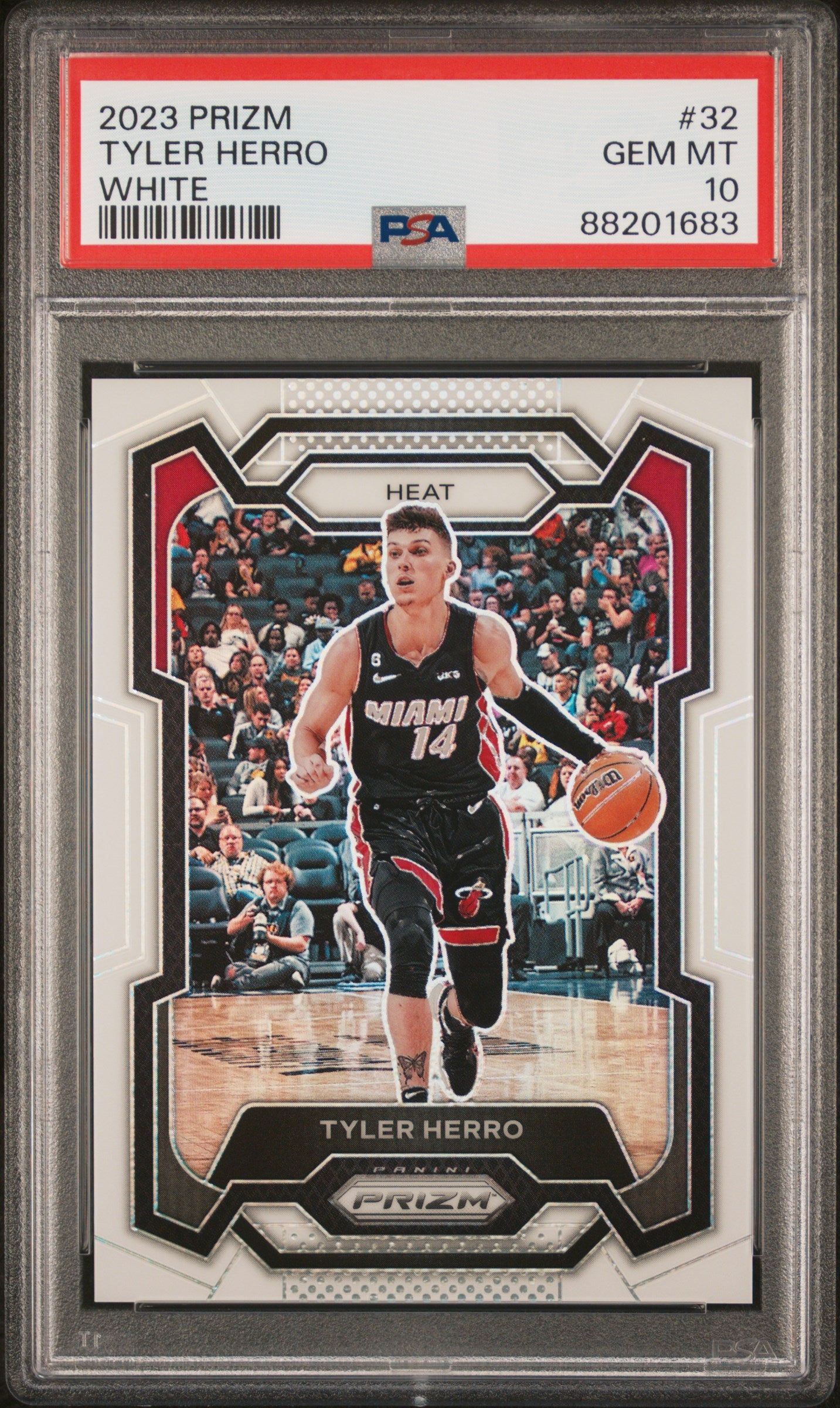 2023 Panini Prizm Tyler Herro #32 White Prizm PSA 10