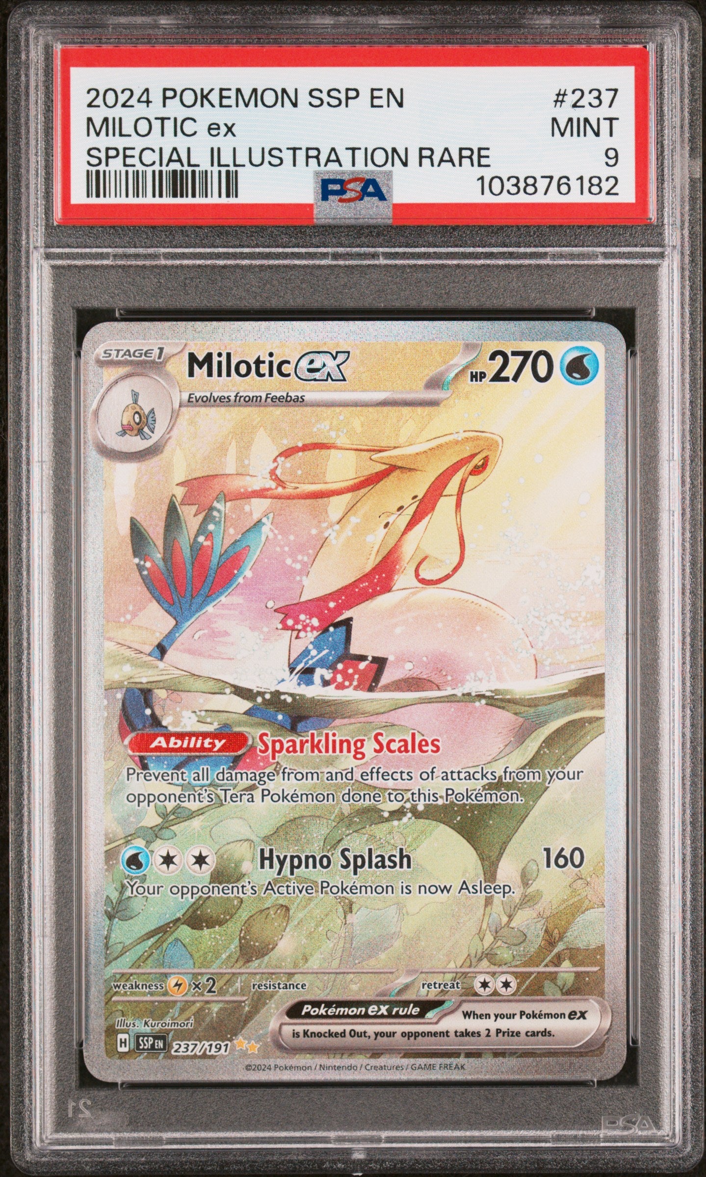 Pokemon TCG Milotic EX #237 Special Illustration Rare PSA 9