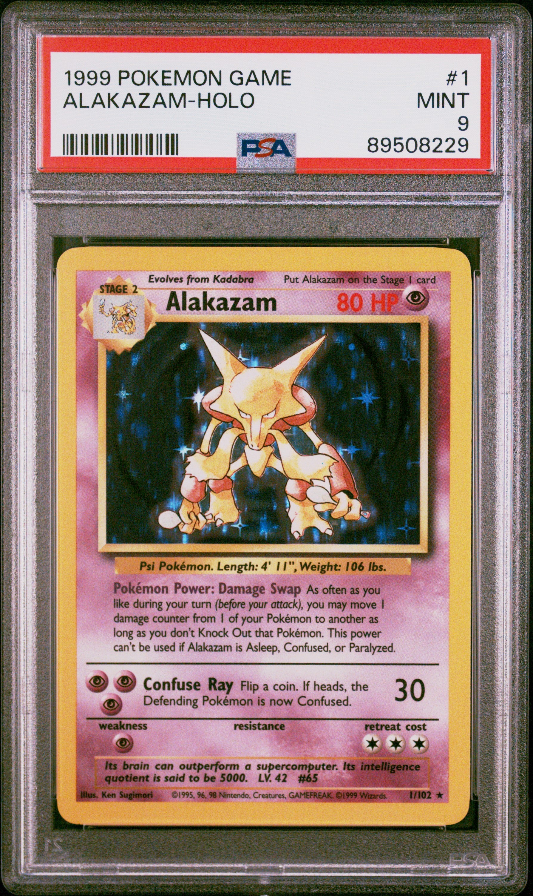 PokéMon TCG Alakazam #1 PSA 9