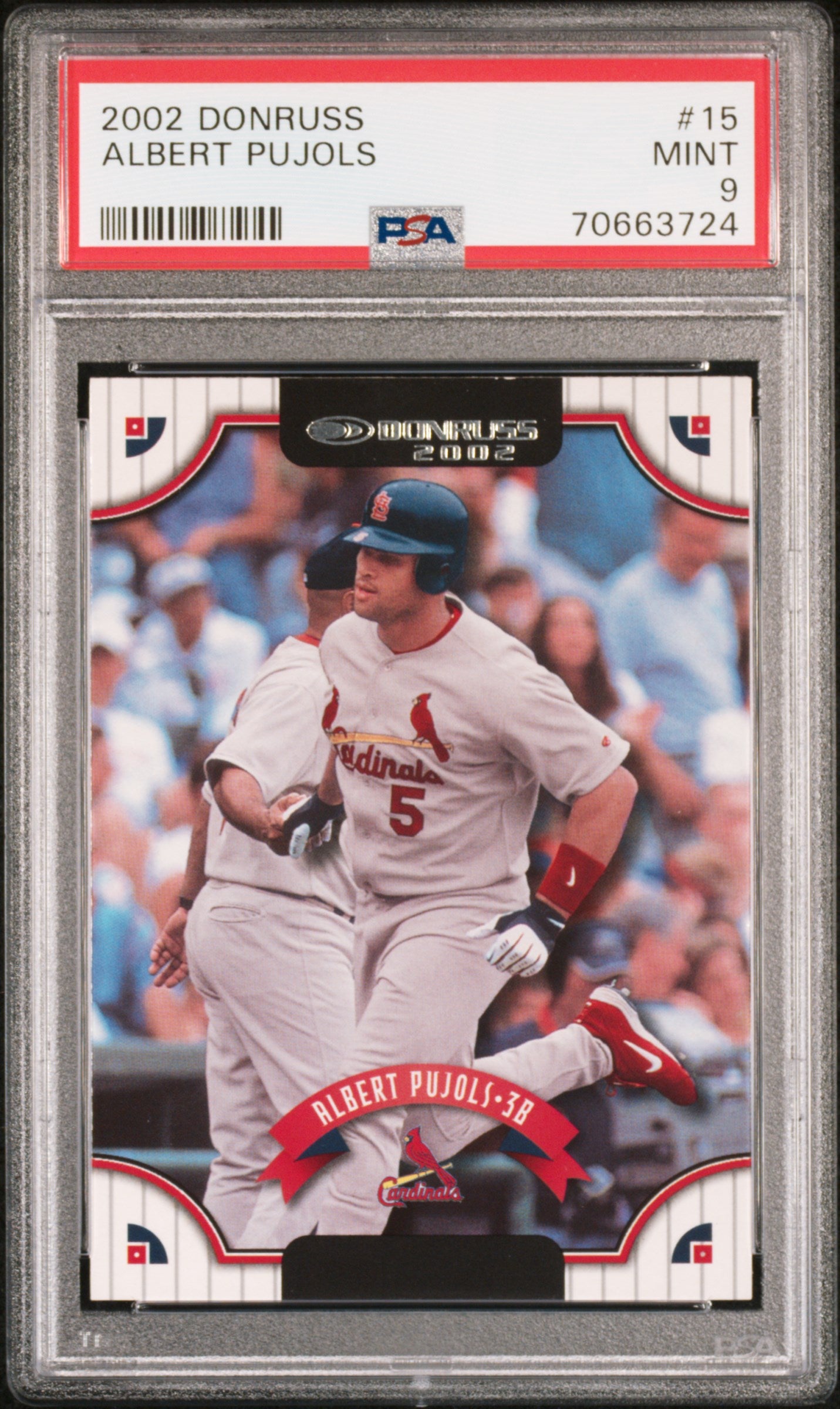 2002 Donruss Albert Pujols #15 PSA 9