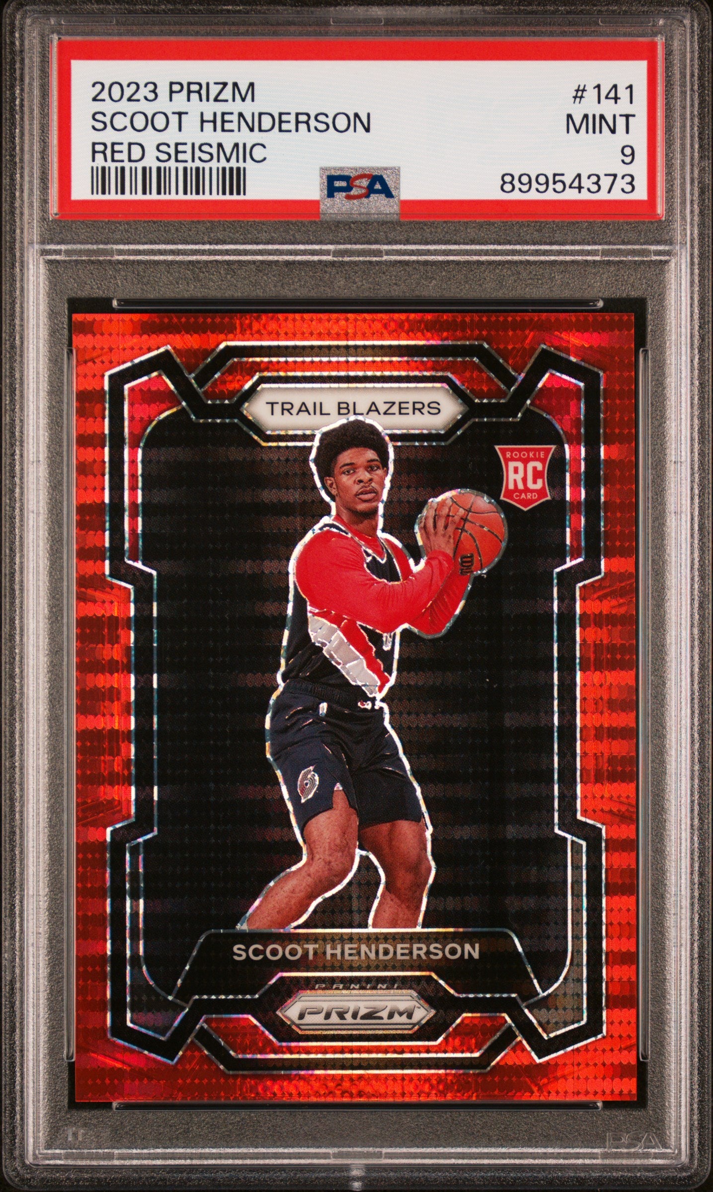 2023 Panini Prizm Scoot Henderson #141 Red Seismic PSA 9