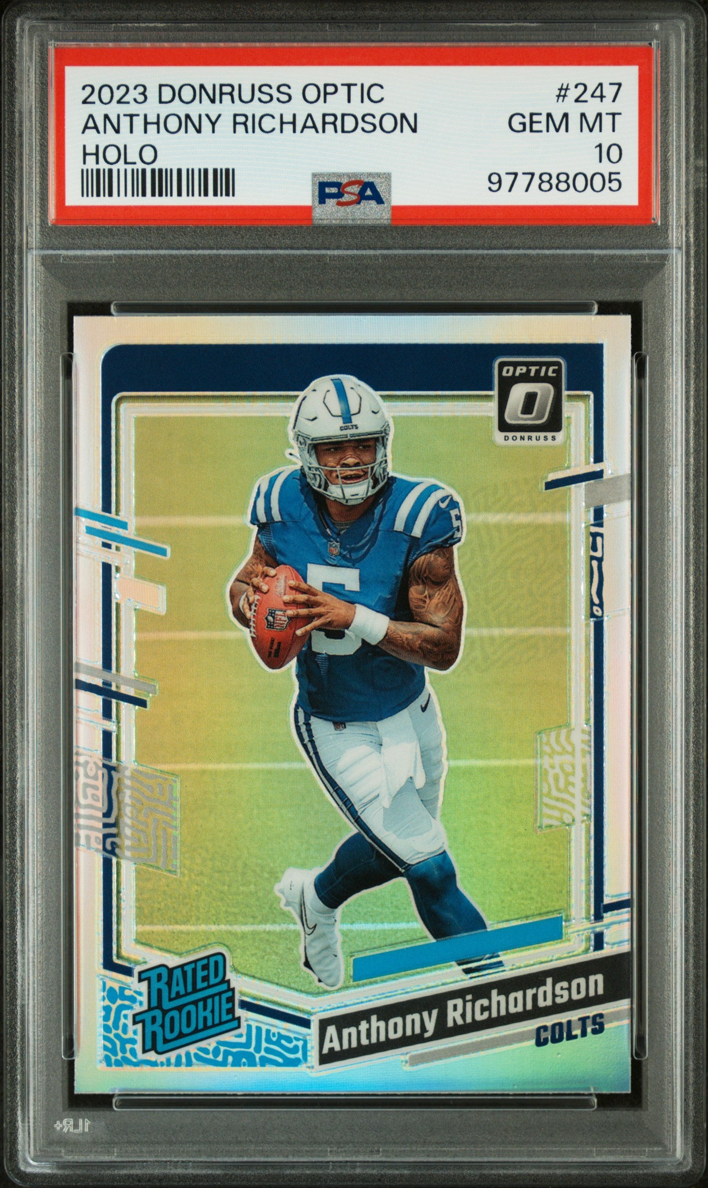 2023 Panini Donruss Optic Anthony Richardson #247 Holo PSA 10