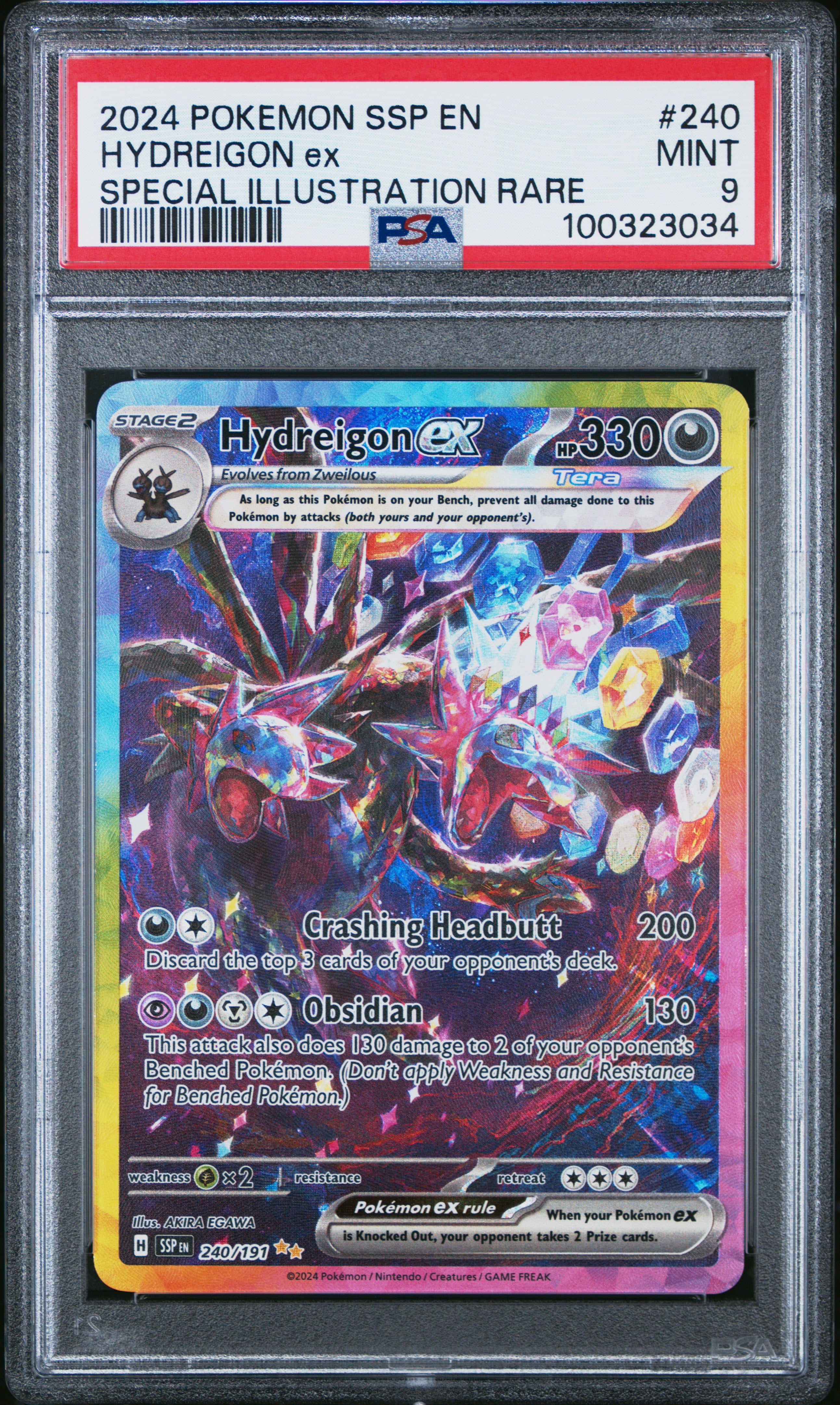 PokéMon TCG Hydreigon EX #240 Special Illustration Rare PSA 9