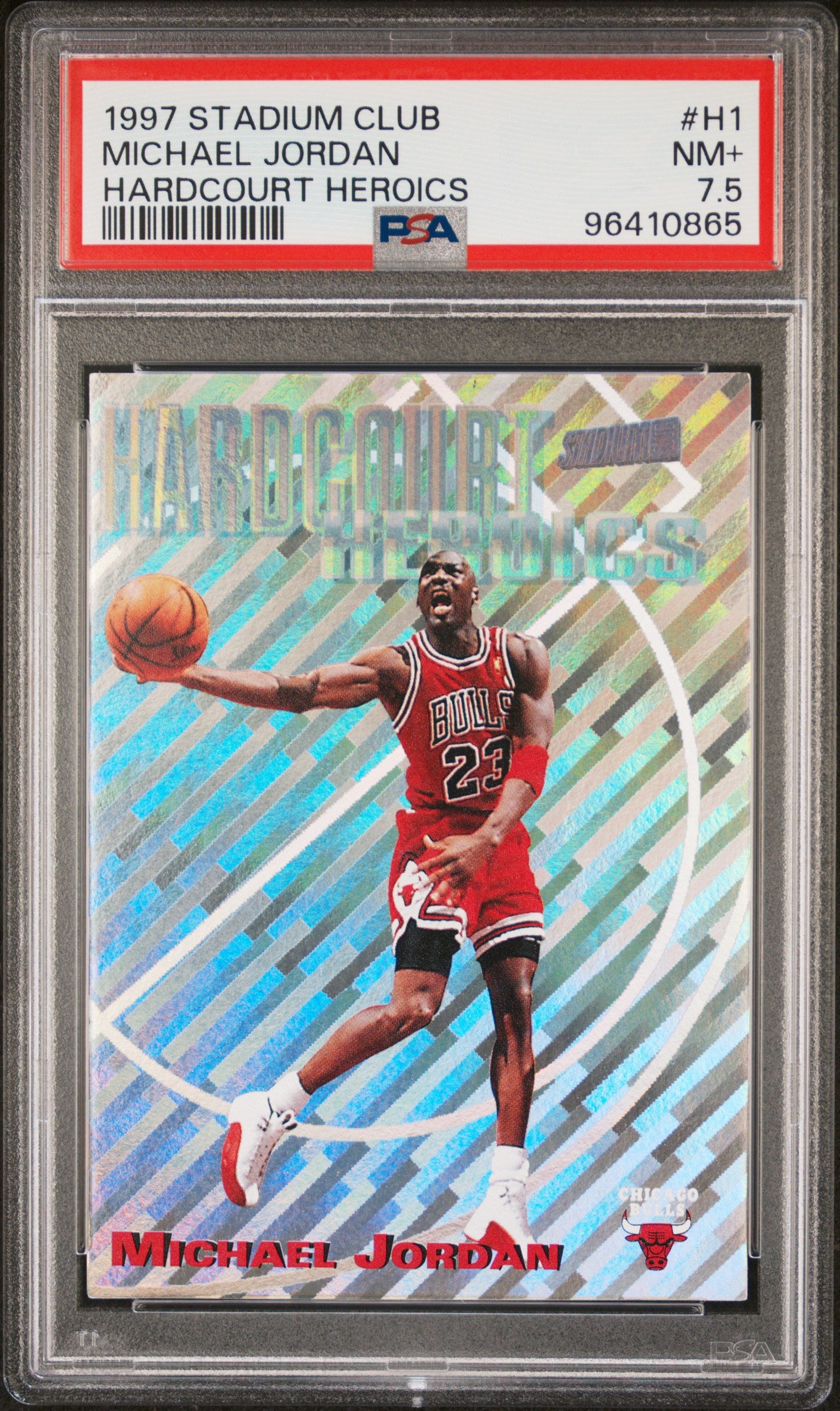 1997 Stadium Club Hardcourt Heroics Michael Jordan #H1 PSA 7.5