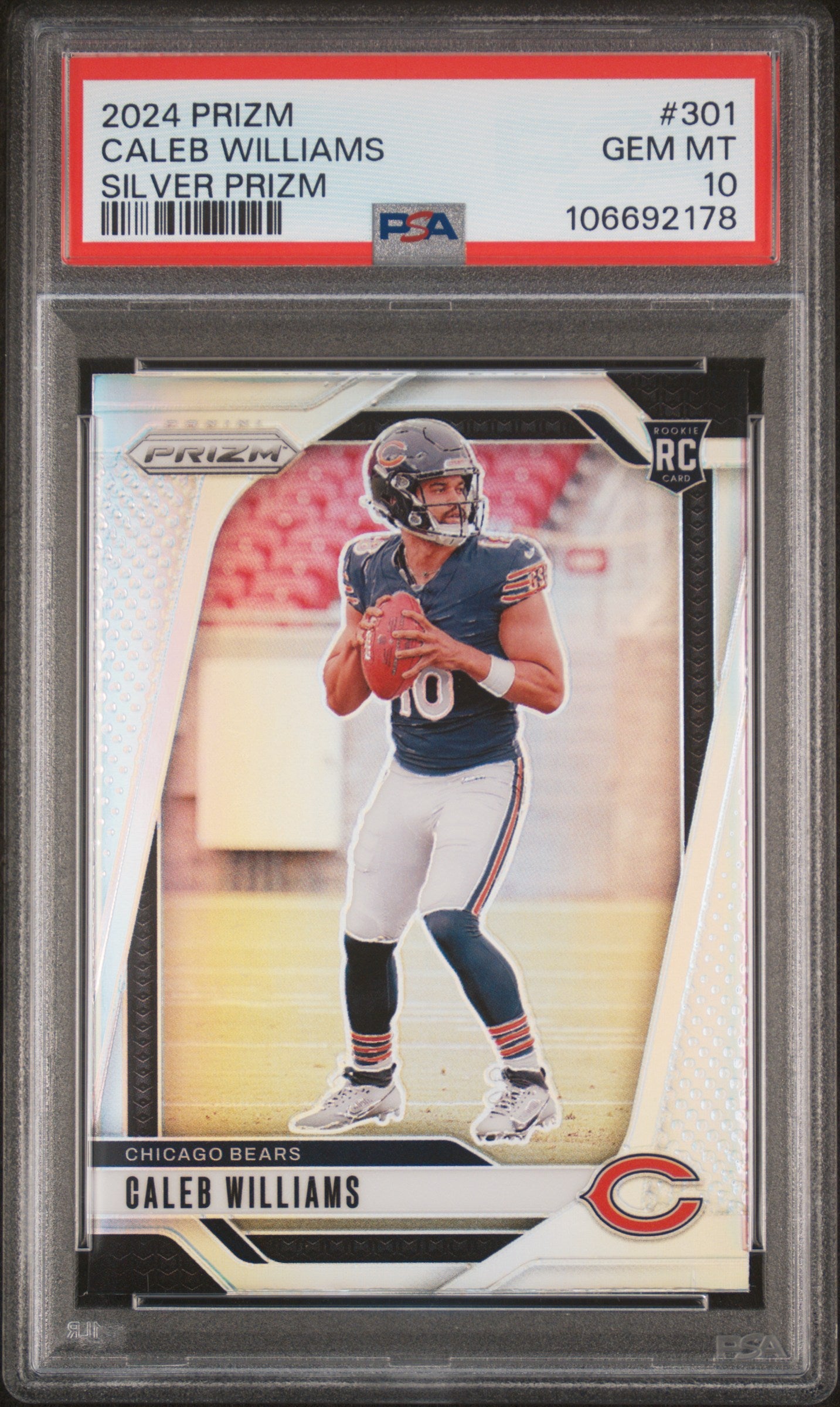 2024 Panini Prizm Caleb Williams #301 Silver PSA 10