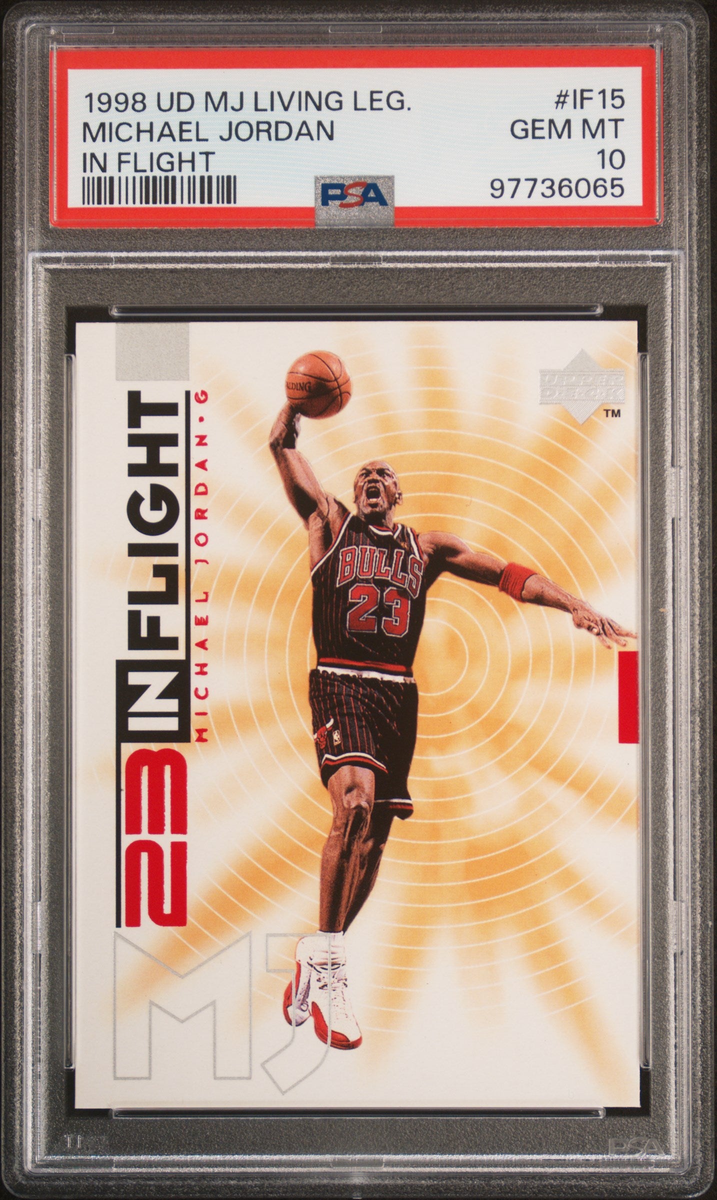 1998 Upper Deck MJ Living Legend In Flight Michael Jordan #IF15 PSA 10