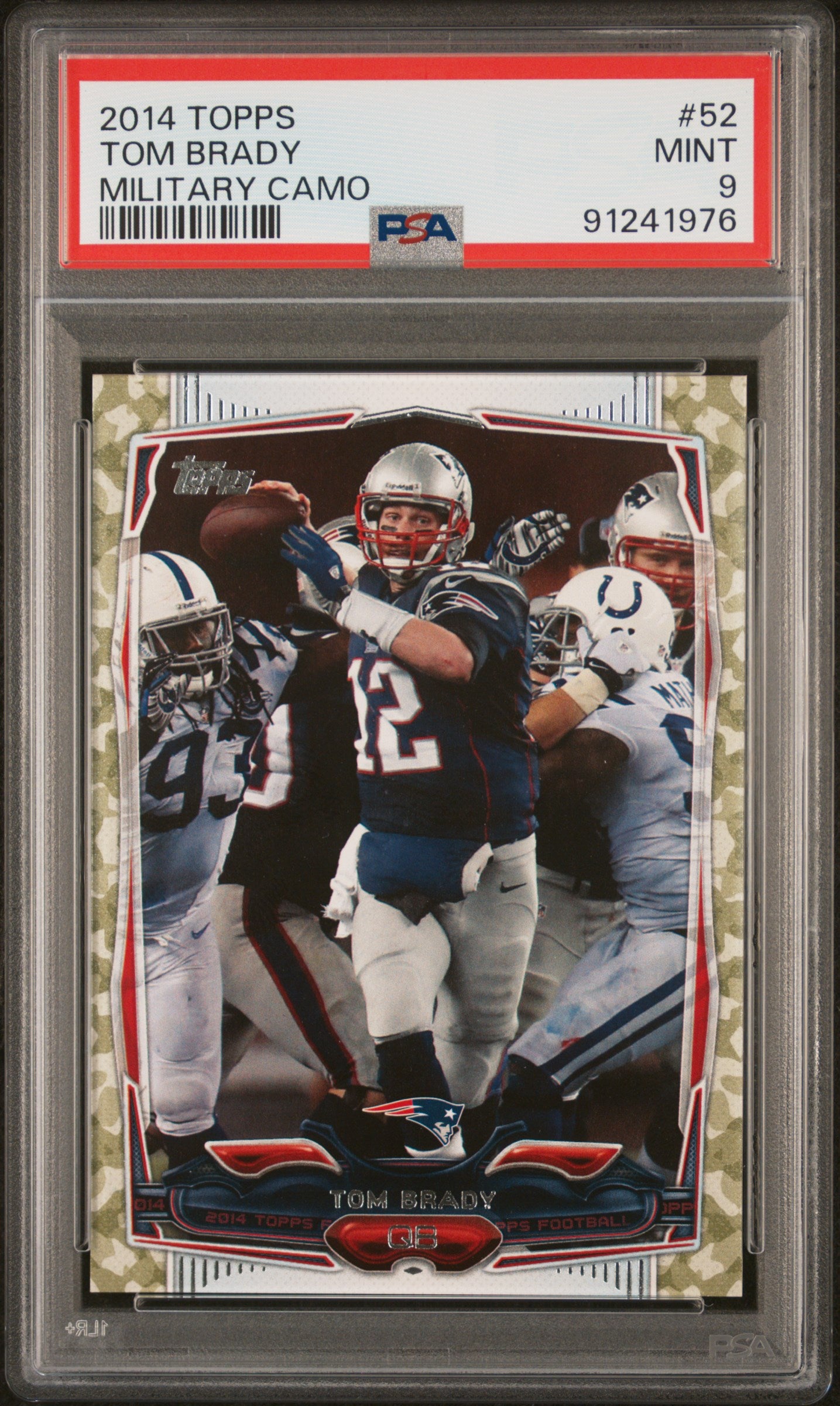 2014 Topps Tom Brady #52 Camo PSA 9