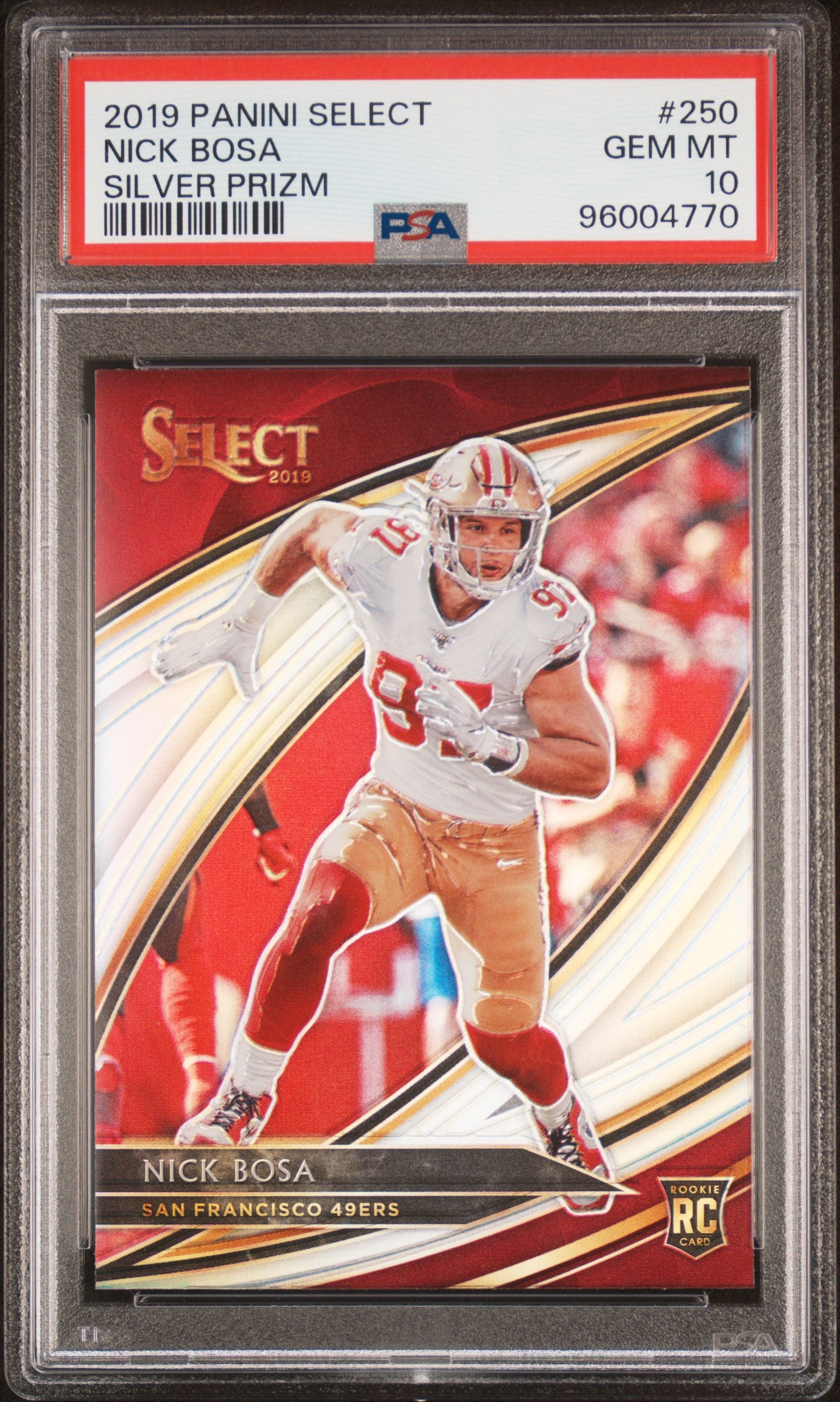 2019 Panini Select Nick Bosa #250 Silver Prizm PSA 10