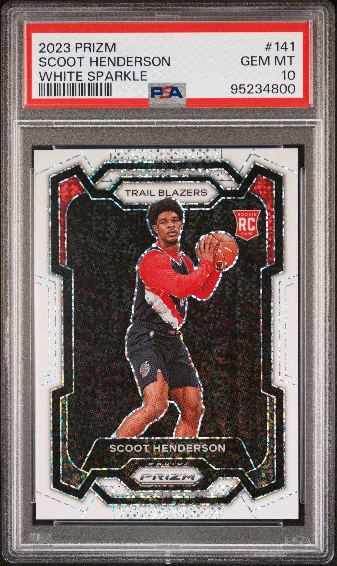 2023 Panini Prizm Scoot Henderson #141 White Sparkle PSA 10