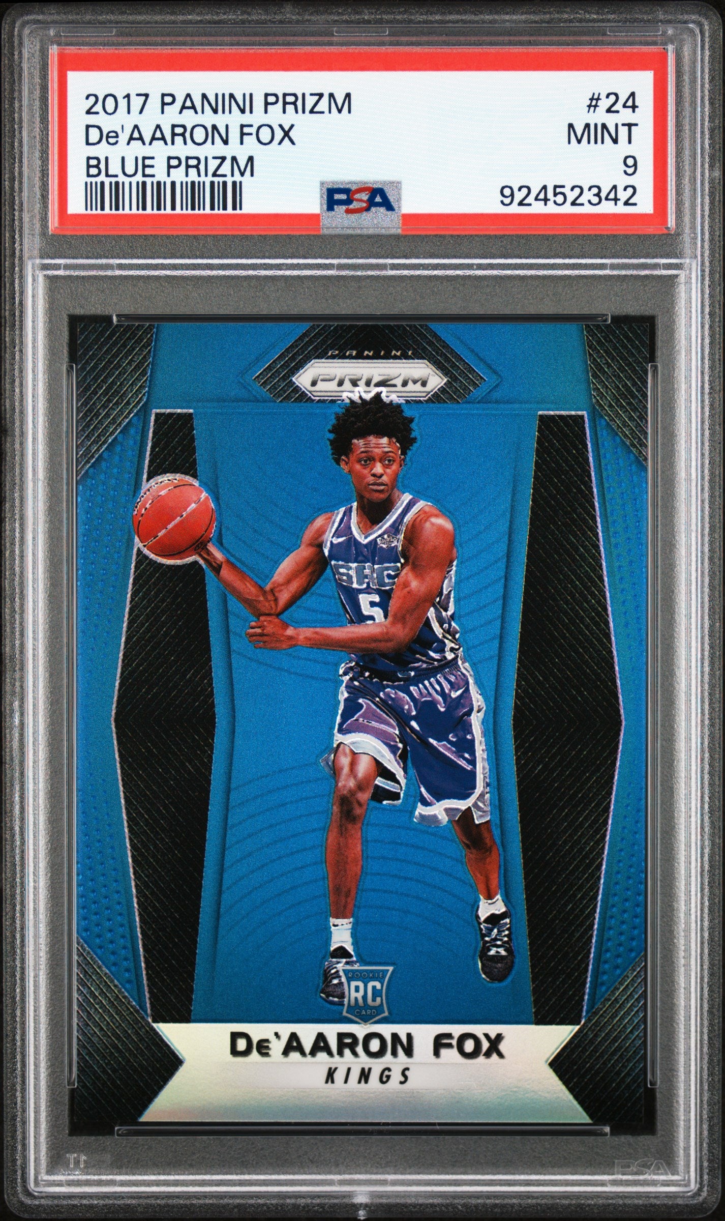 2017 Panini Prizm De'aaron Fox #24 PSA 9