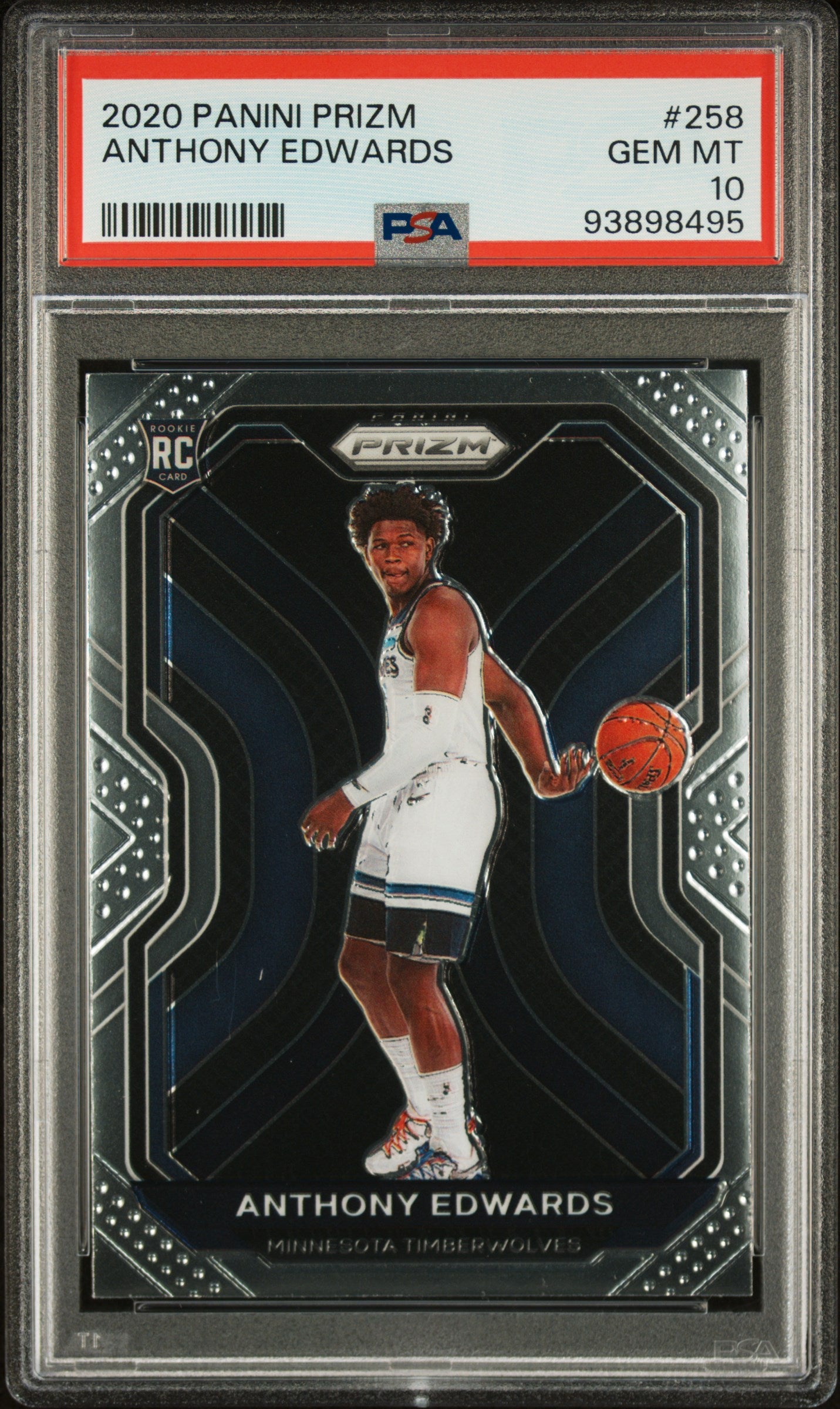2020 Panini Prizm Anthony Edwards #258 PSA 10