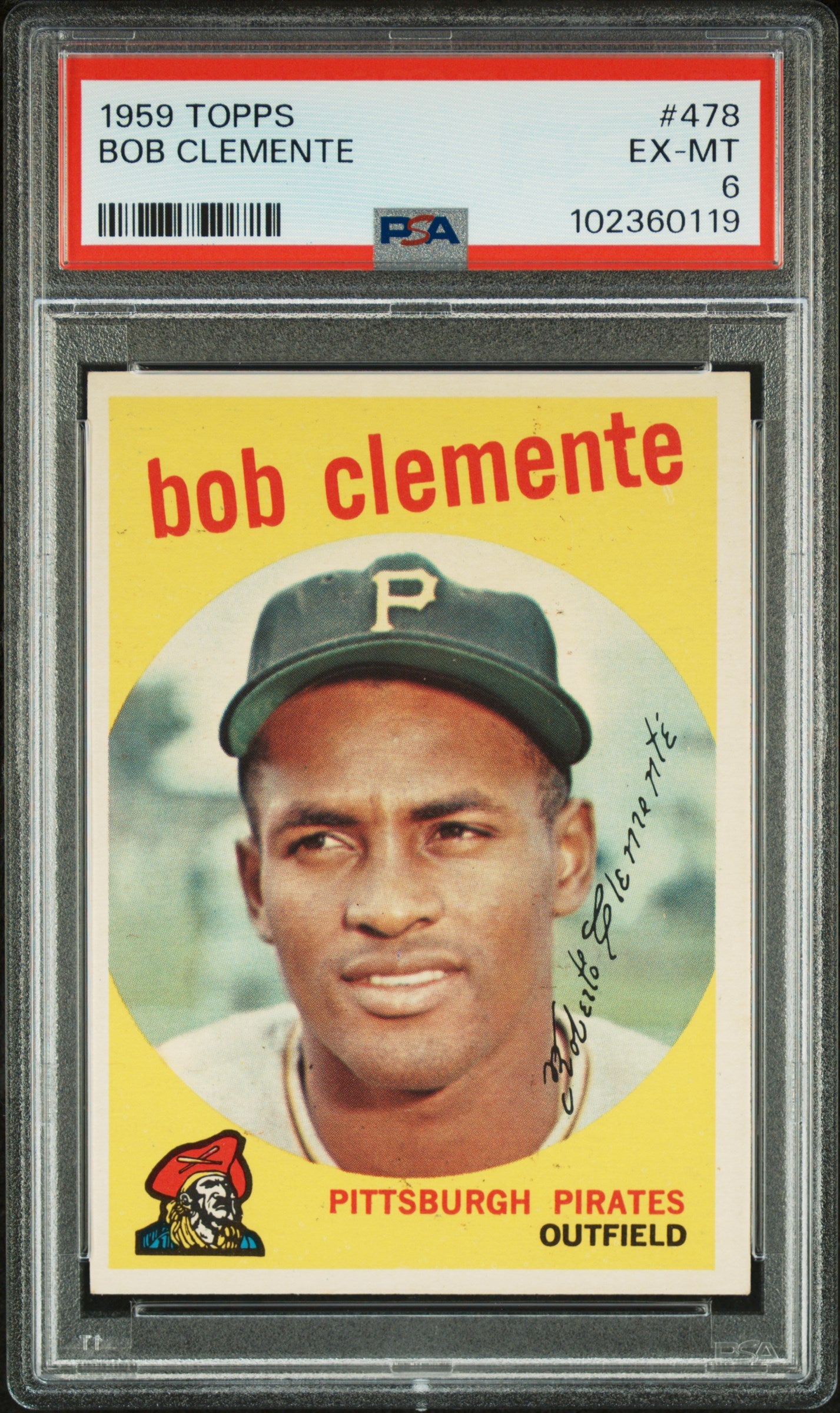 1959 Topps Bob Clemente #478 PSA 6