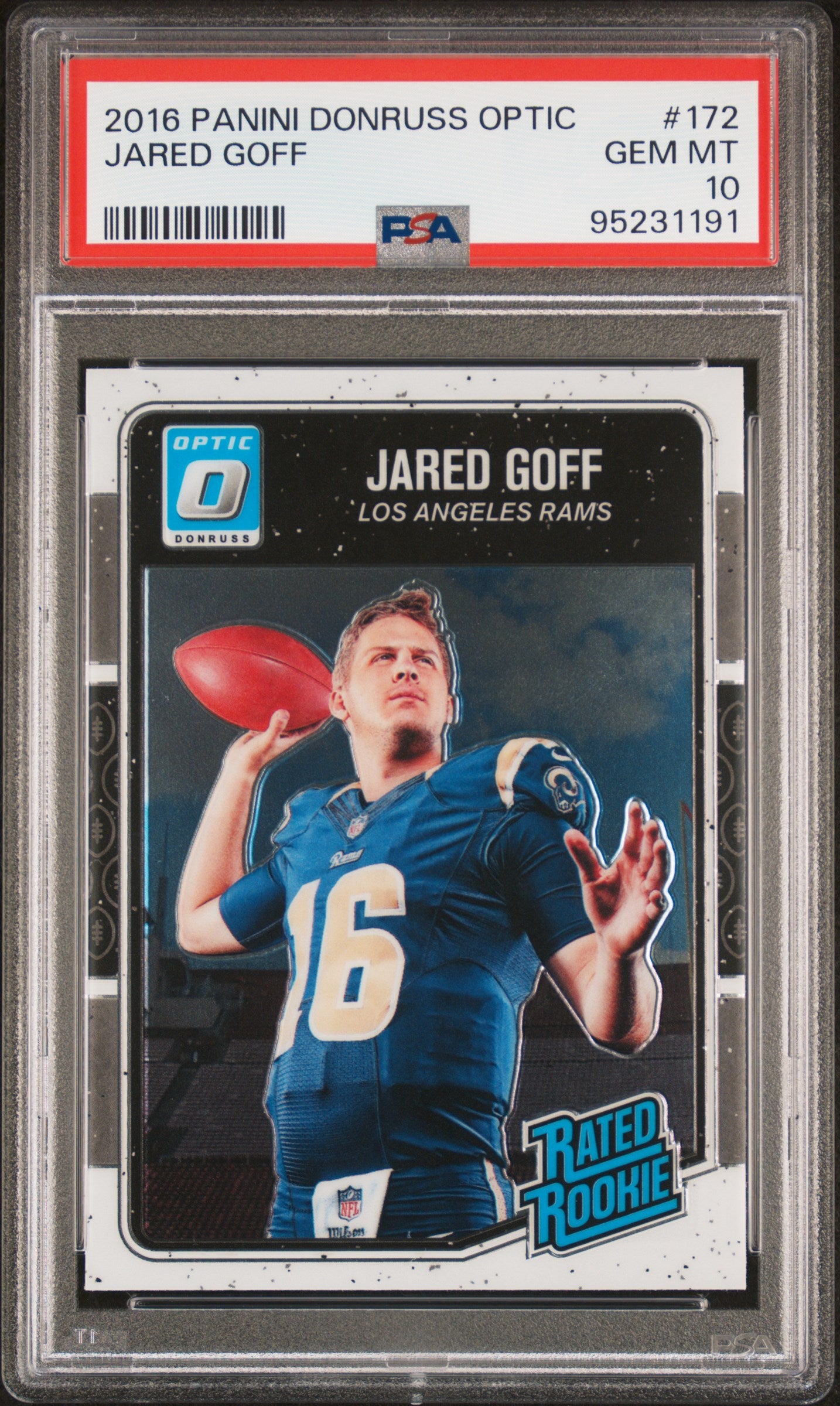 2016 Panini Donruss Optic Jared Goff #172 PSA 10