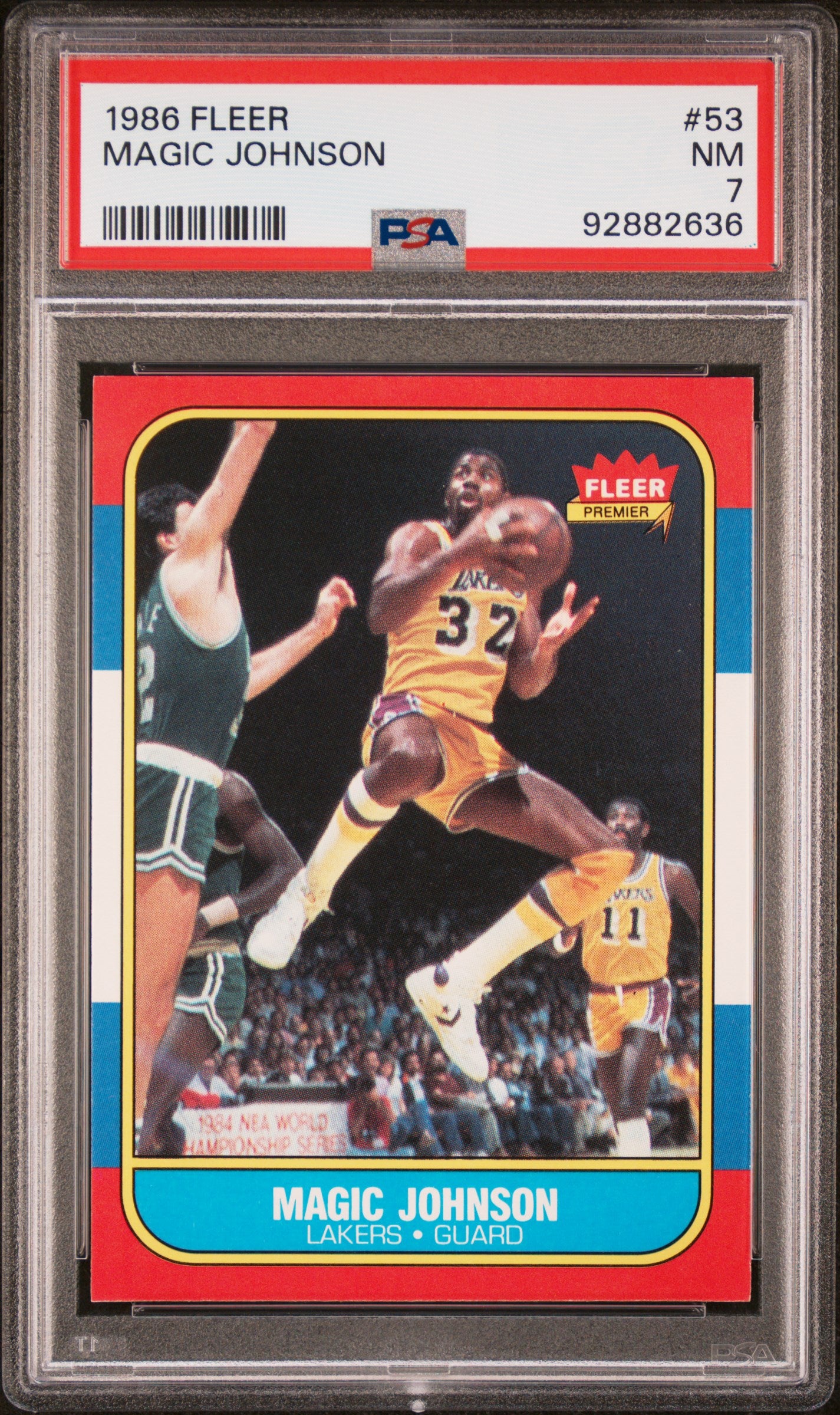 1986 Fleer Magic Johnson #53 PSA 7