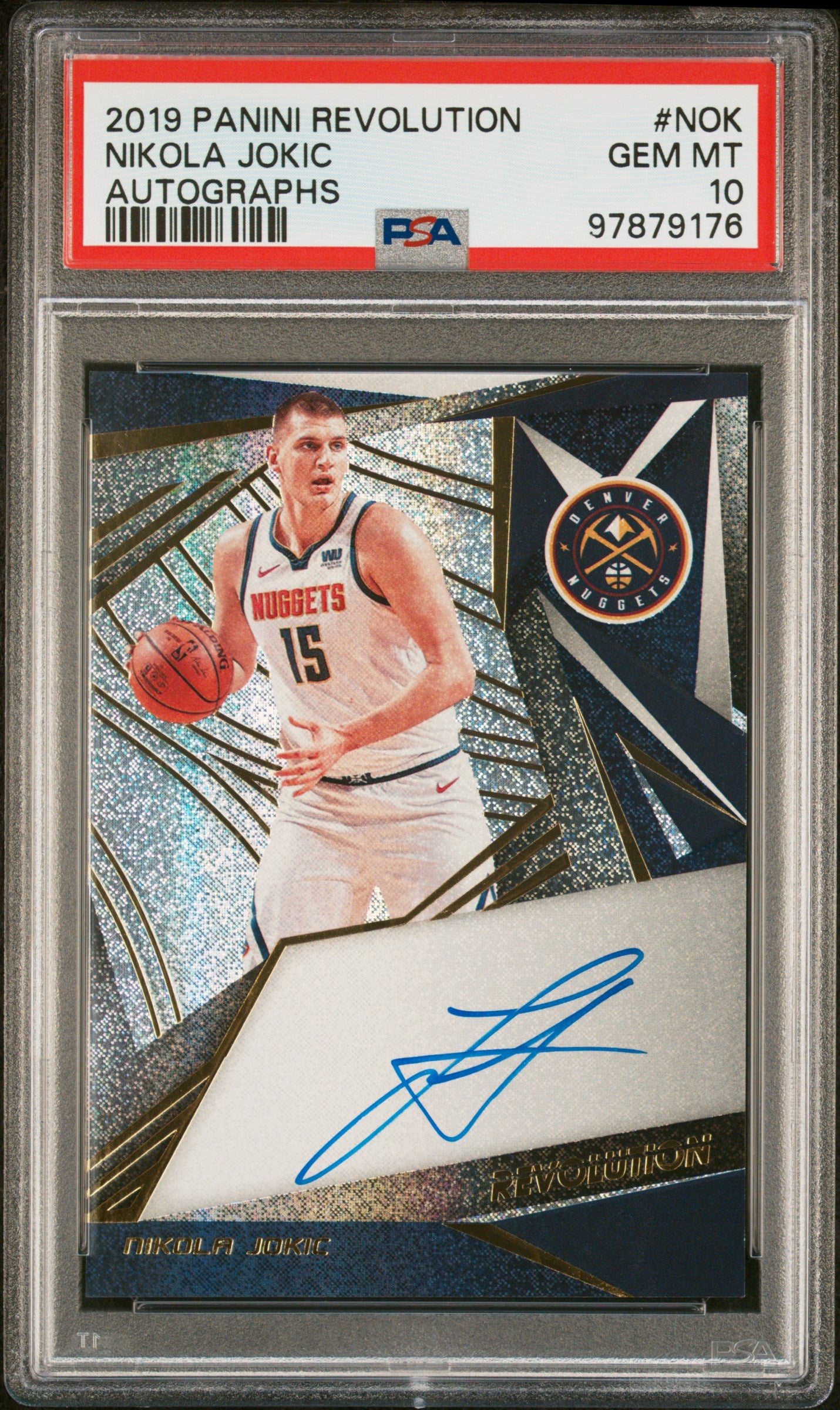 2019 Panini Revolution Autographs Nikola Jokic #NOK PSA 10