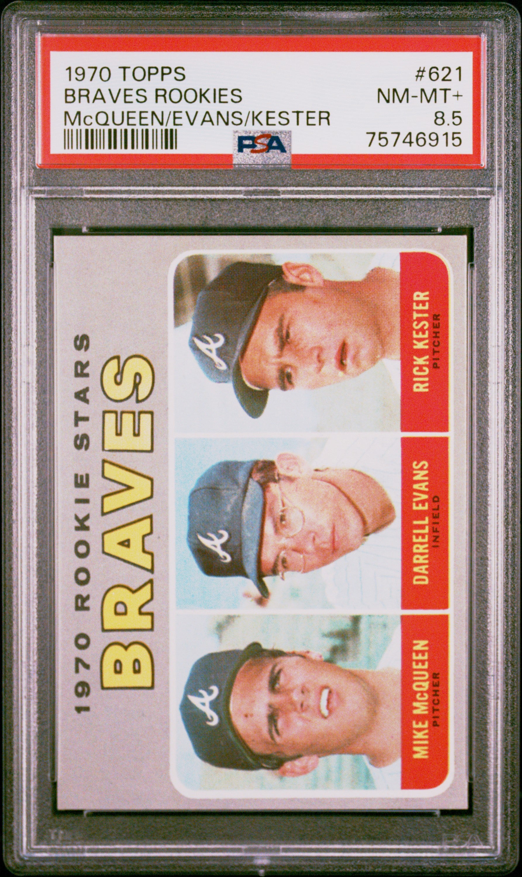 1970 Topps Braves Rookies #621 PSA 8.5