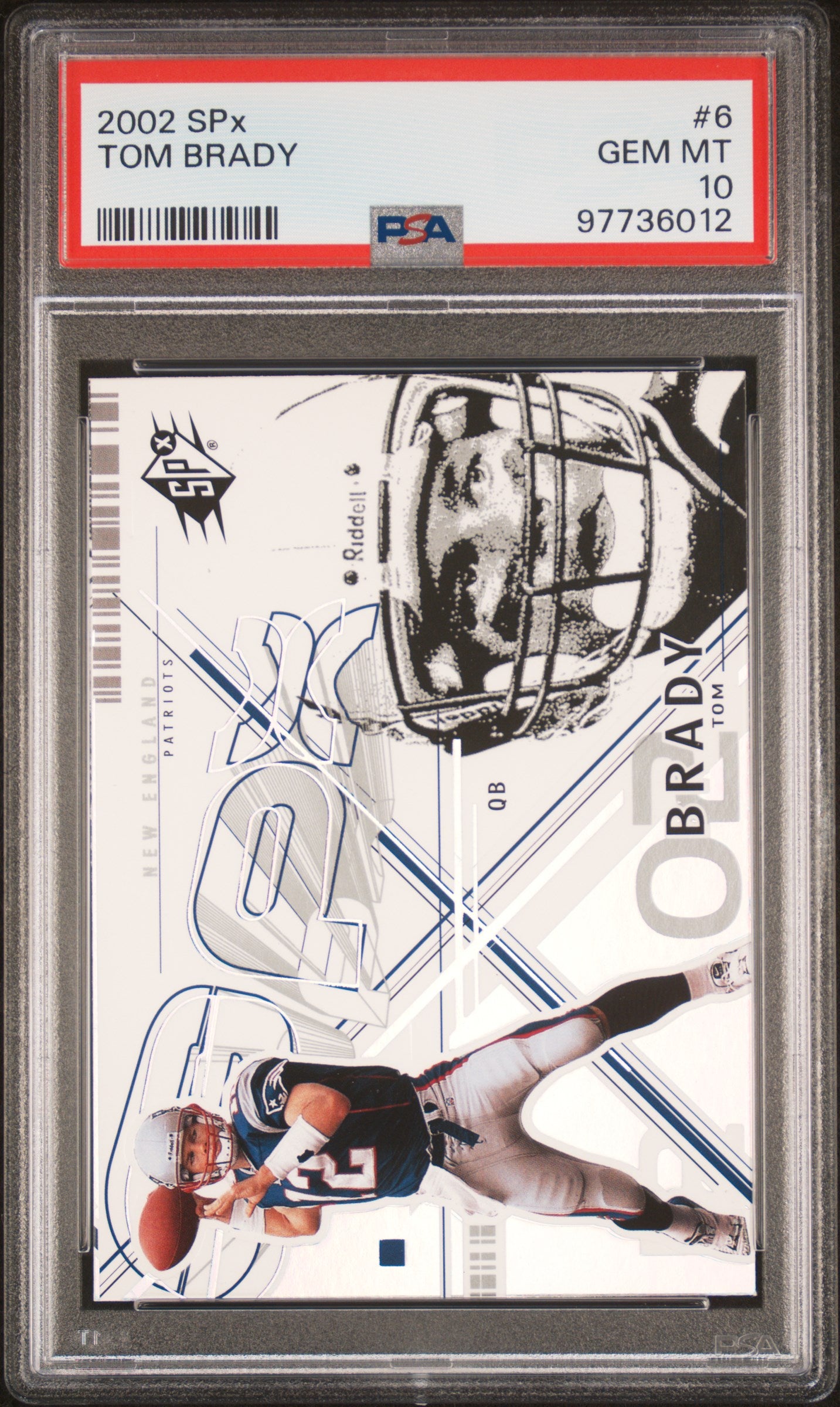 2002 SPX Tom Brady #6 PSA 10