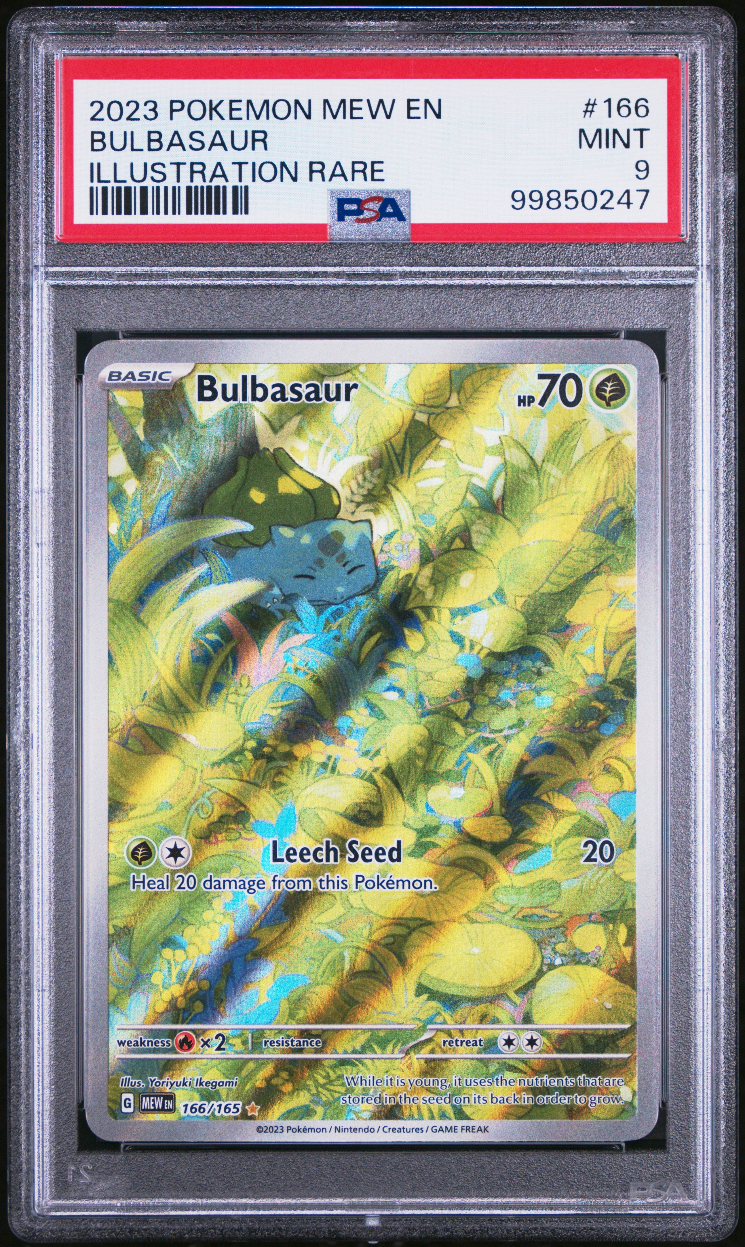 PokéMon TCG Bulbasaur #166 Illustration Rare PSA 9