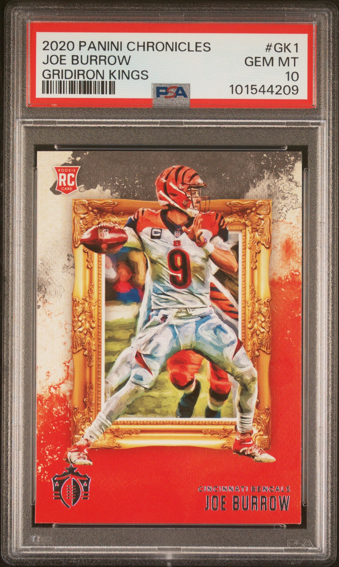 2020 Panini Chronicles Gridiron Kings Joe Burrow #GK1 PSA 10