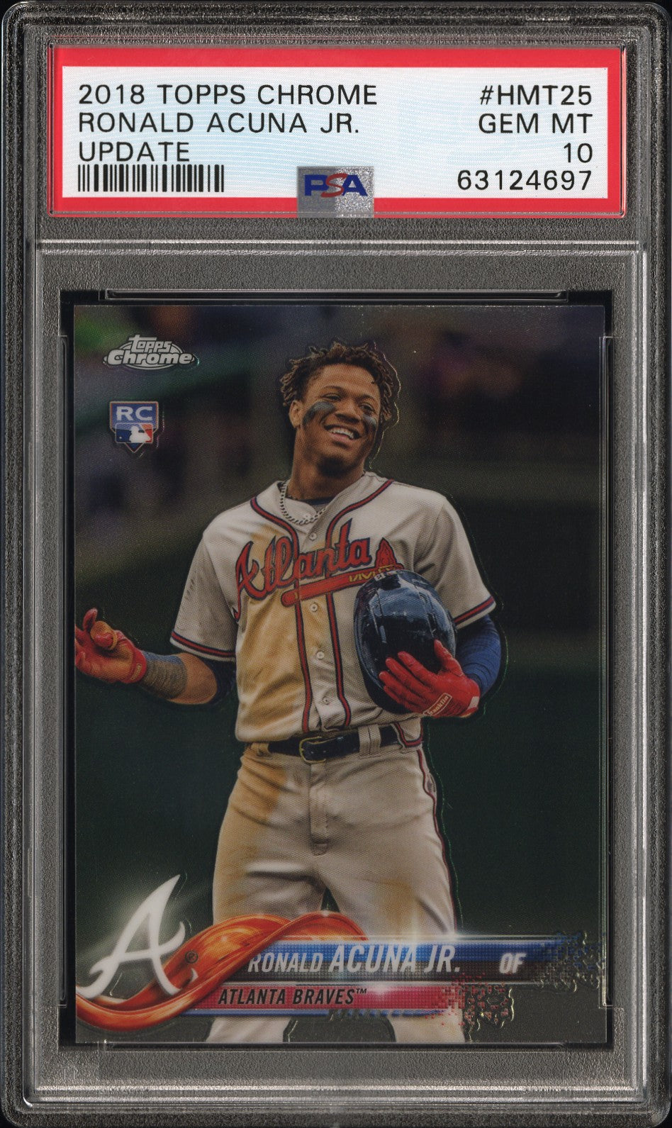 2018 Topps Chrome Update Ronald Acuna JR. #HMT25 PSA 10