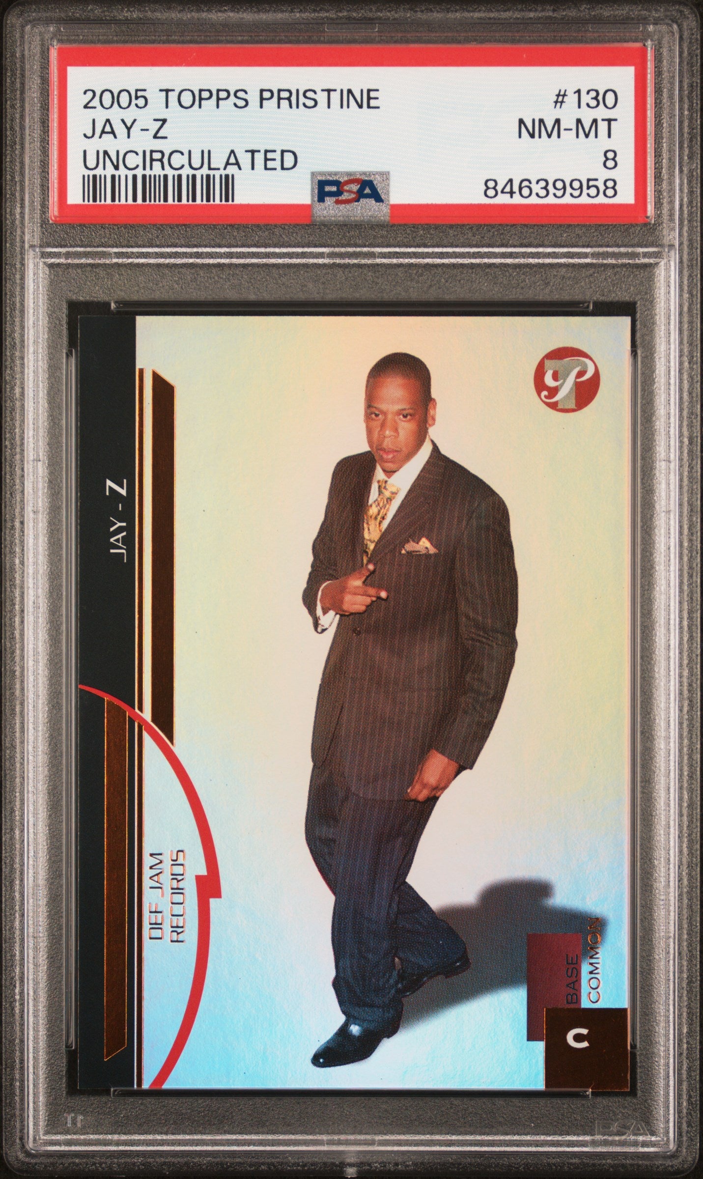 2005 Topps Pristine Jay-Z #130 PSA 8