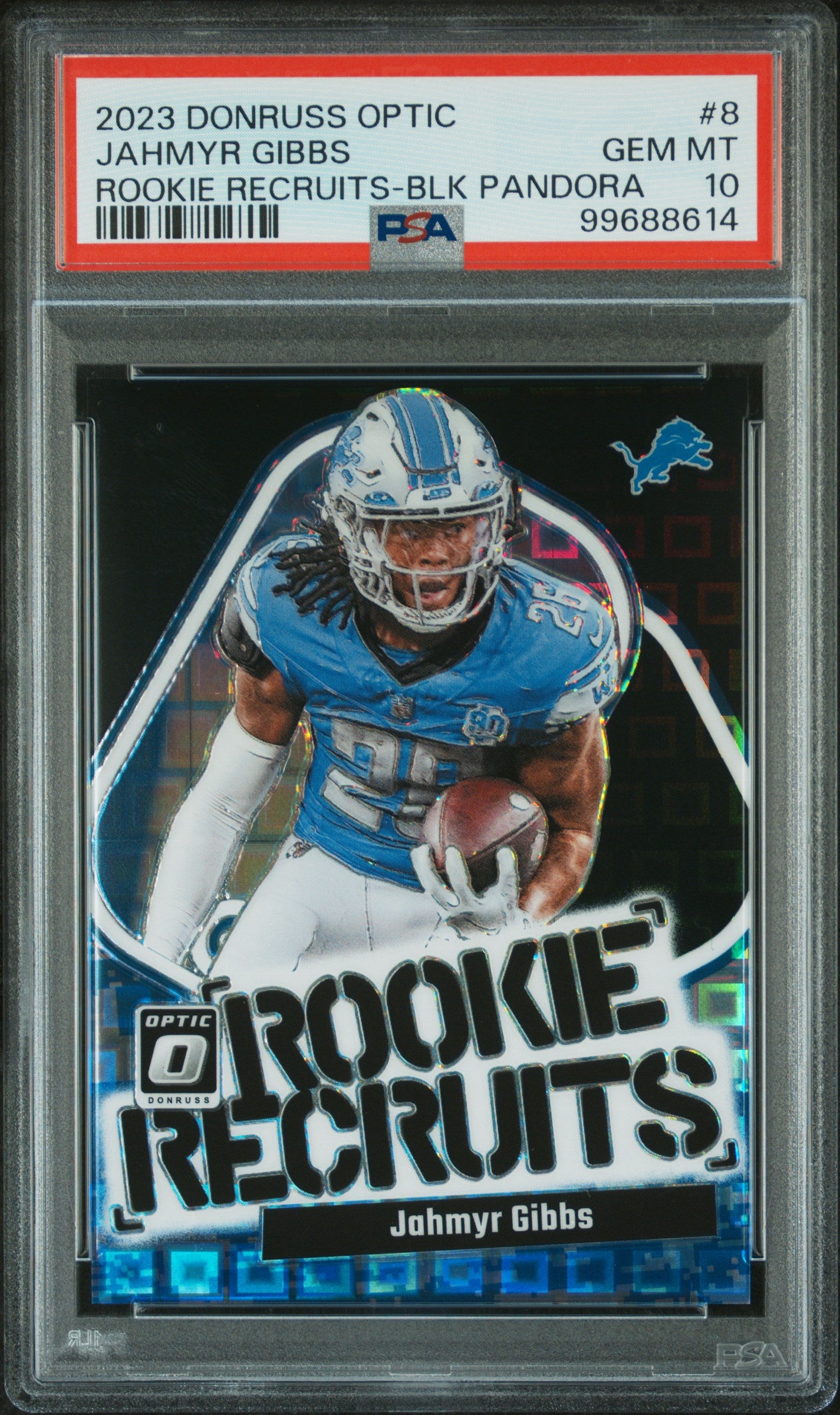 2023 Panini Donruss Optic Rookie Recruits Jahmyr Gibbs #8 PSA 10