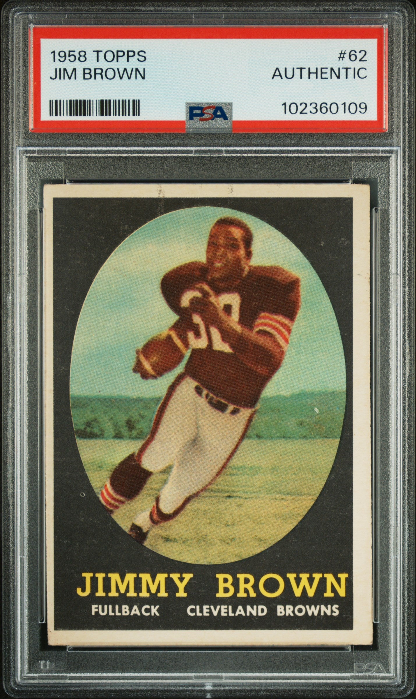 1958 Topps Jim Brown #62 PSA A