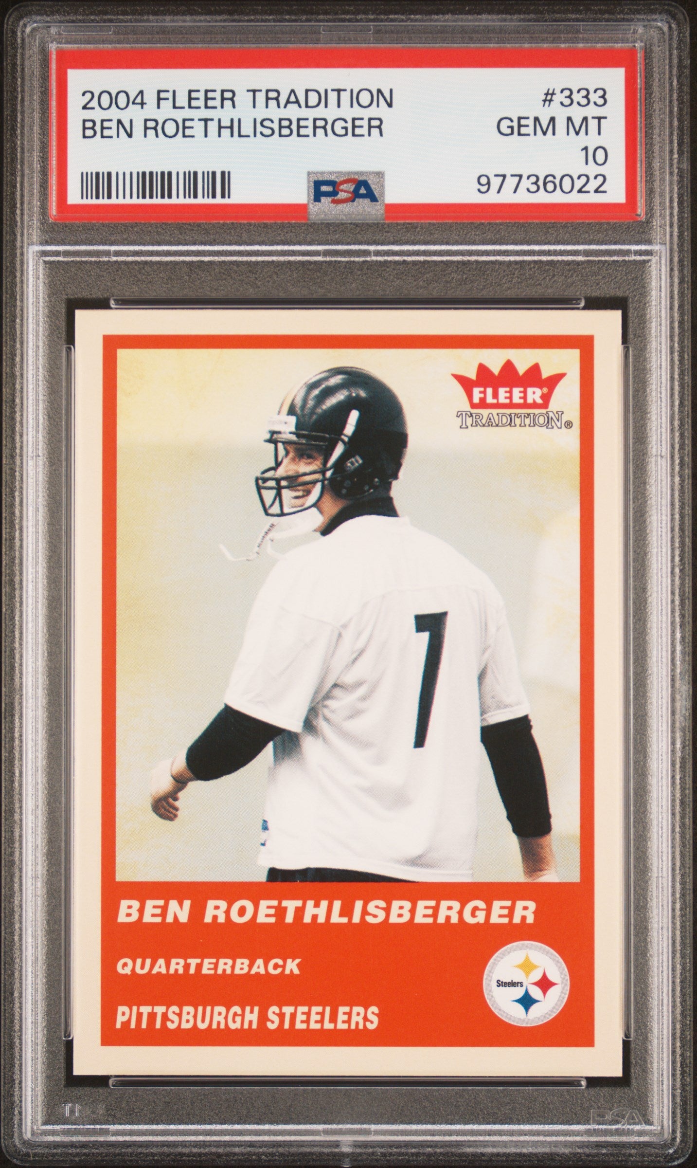 2004 Fleer Tradition Ben Roethlisberger #333 PSA 10